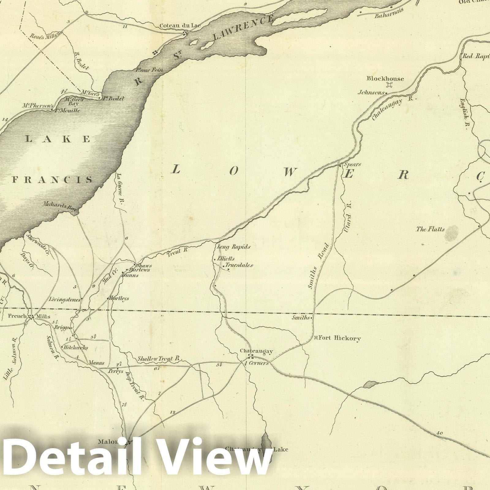 St. Lawrence and Adjacent Country - Geologic Map, 1824 - Historical Map Print