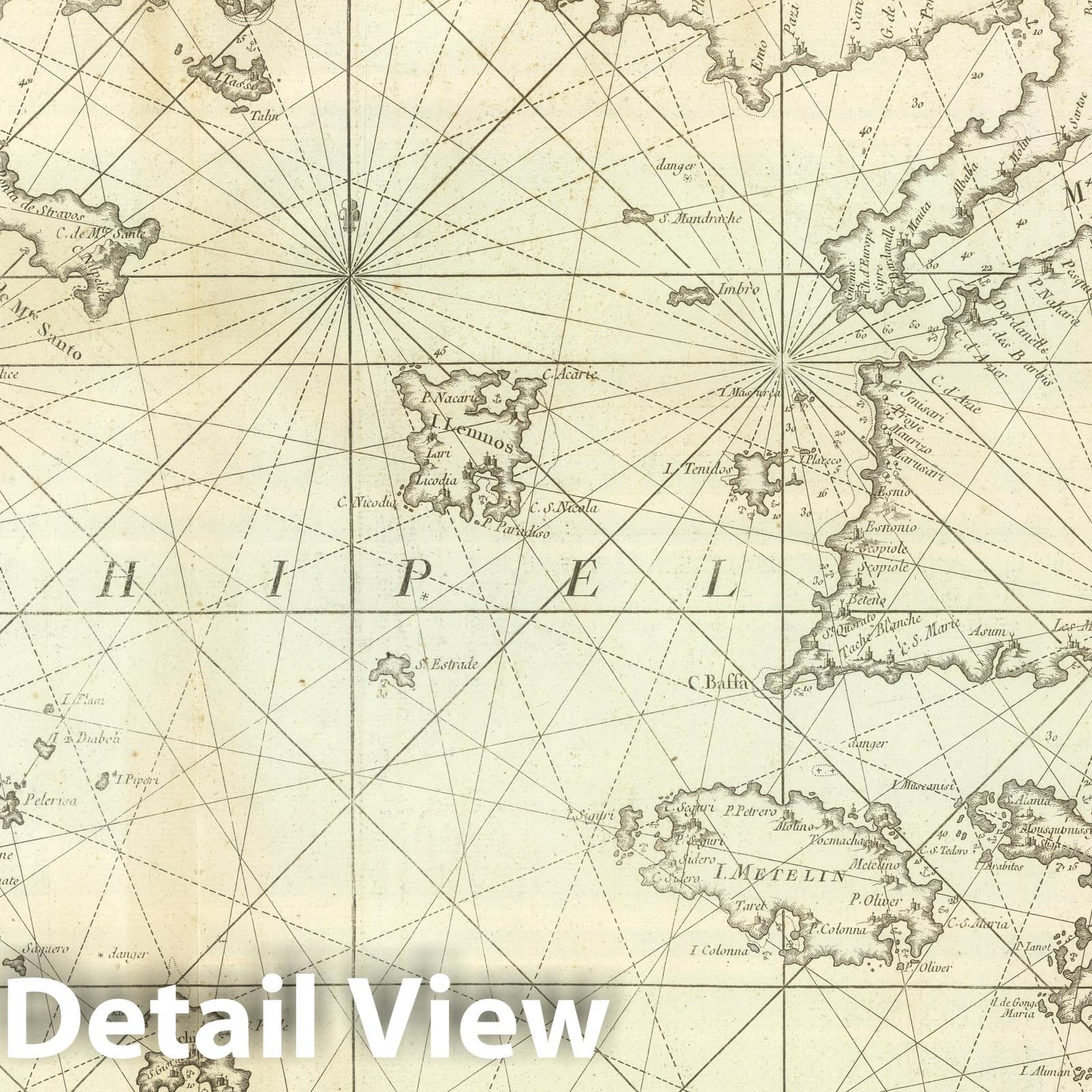 Mediterranean Sea - Northeastern Section - Nautical Chart, 1764