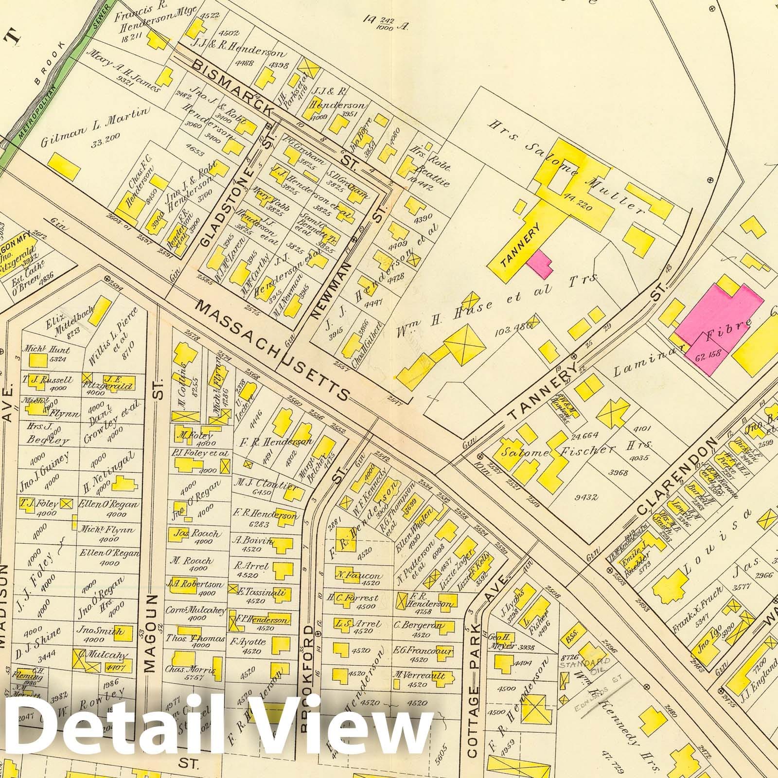 Ward 11, Cambridge, Massachusetts, 1903 - Historical Map Print