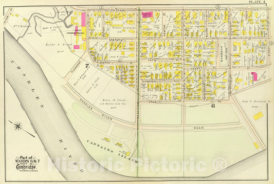 Historic Map : City Atlas - 1903 4. Wards 6-7. - Vintage Wall Art