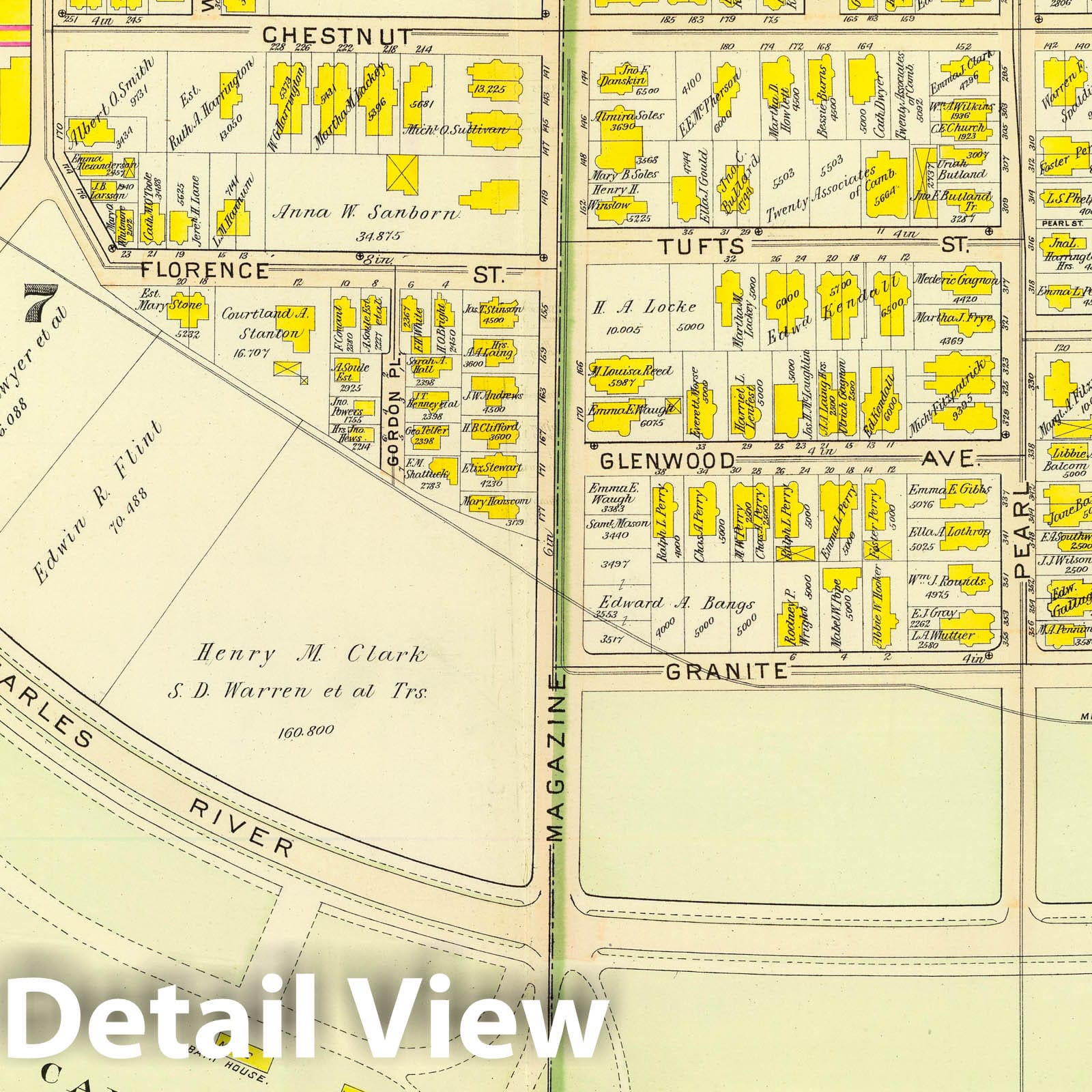 Cambridge, Massachusetts - Wards 6 and 7, 1903 - Historical Map Print