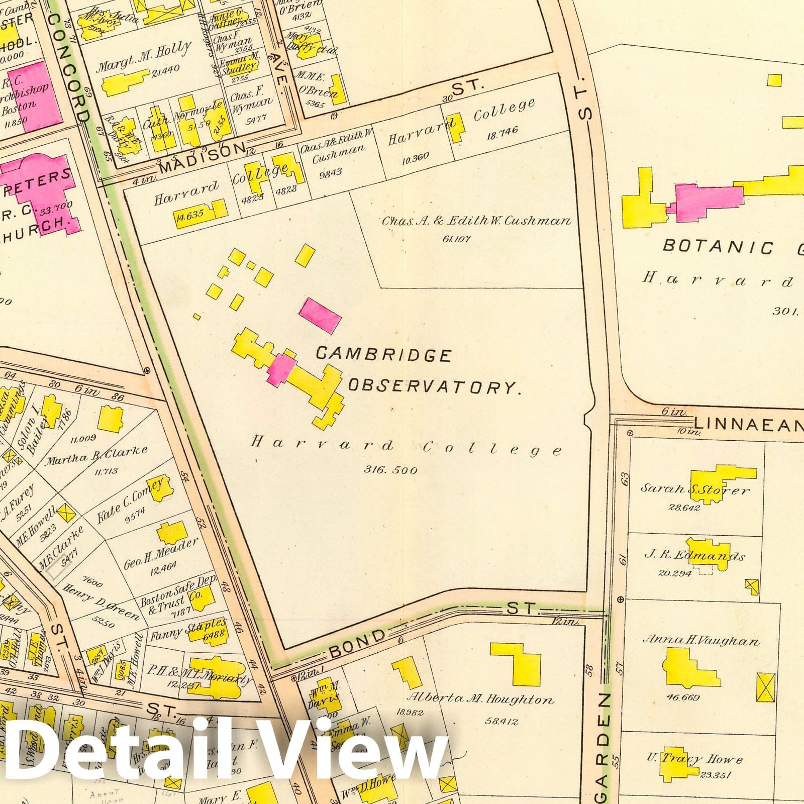 Cambridge, Massachusetts Wards 9-10, 1903 - Historical Map Print