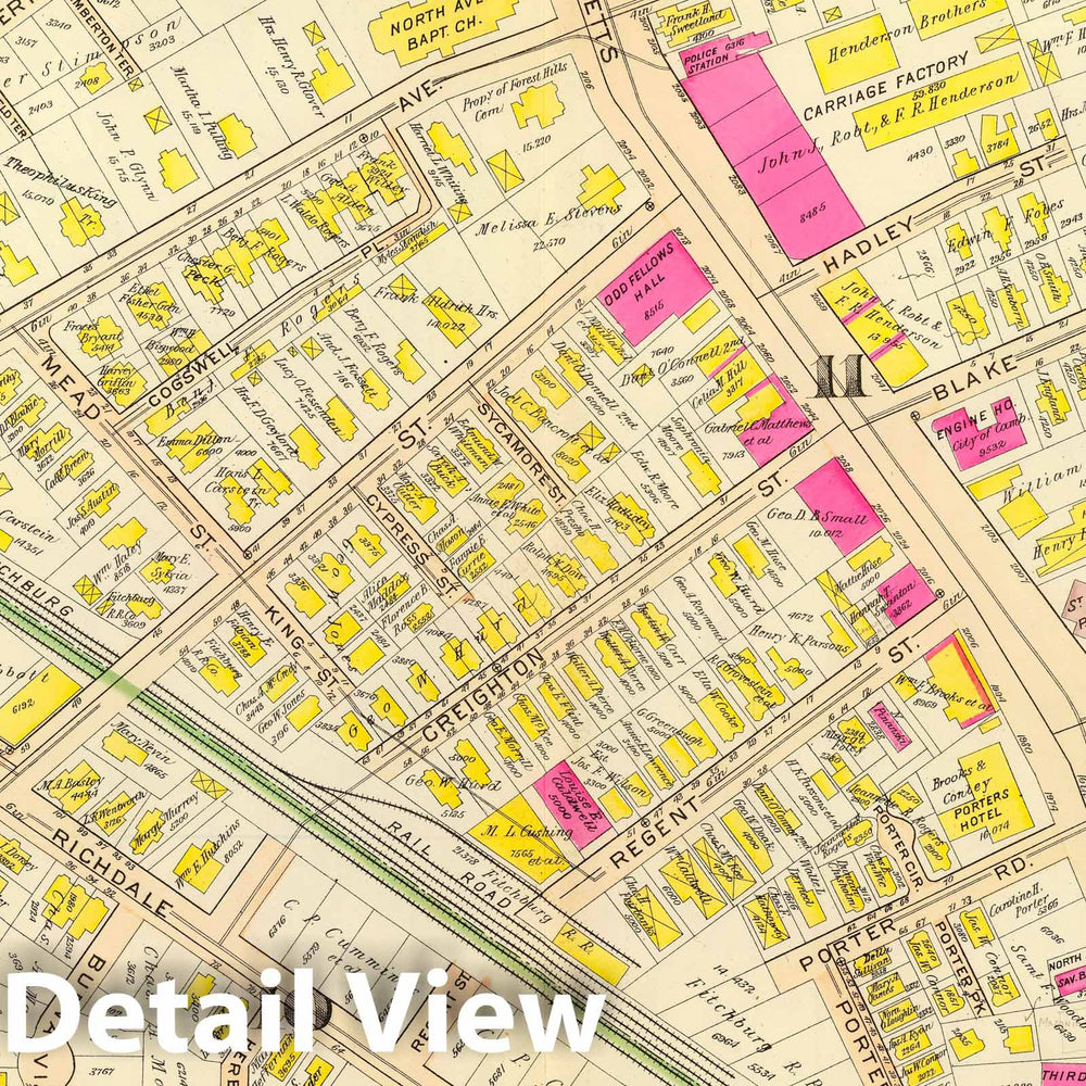 Historic Map : City Atlas - 1903 27. Wards 10-11. - Vintage Wall Art