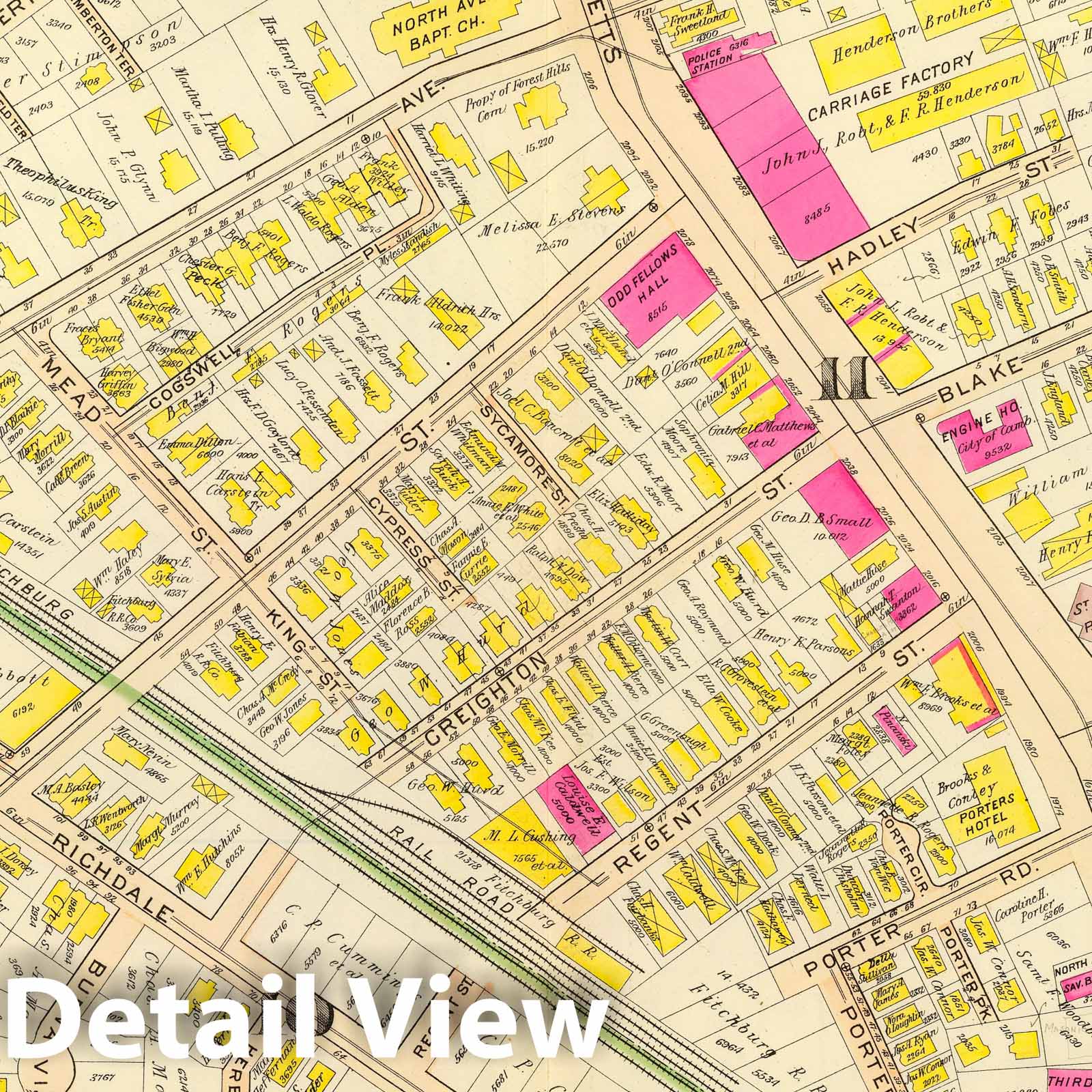 Cambridge - Wards 10 & 11, 1903 - Historical Map Print