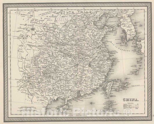 Historic Map : 1848 China. - Vintage Wall Art