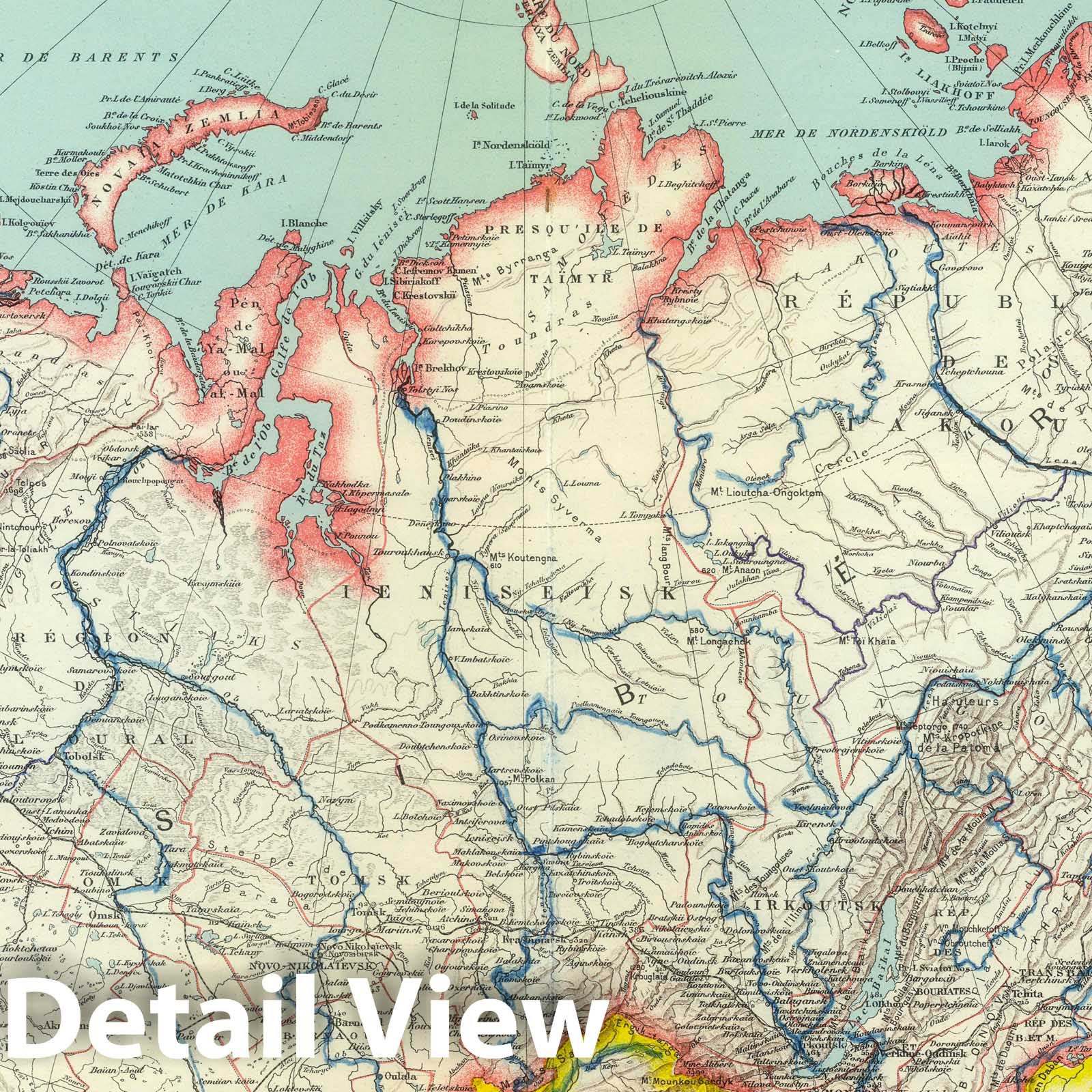 Russian Asia, 1935 - Historical Map Print