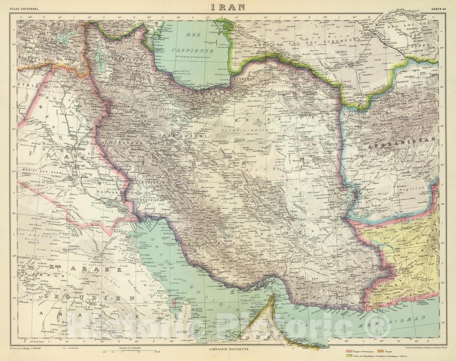 Historic Map : 1935 Iran. - Vintage Wall Art