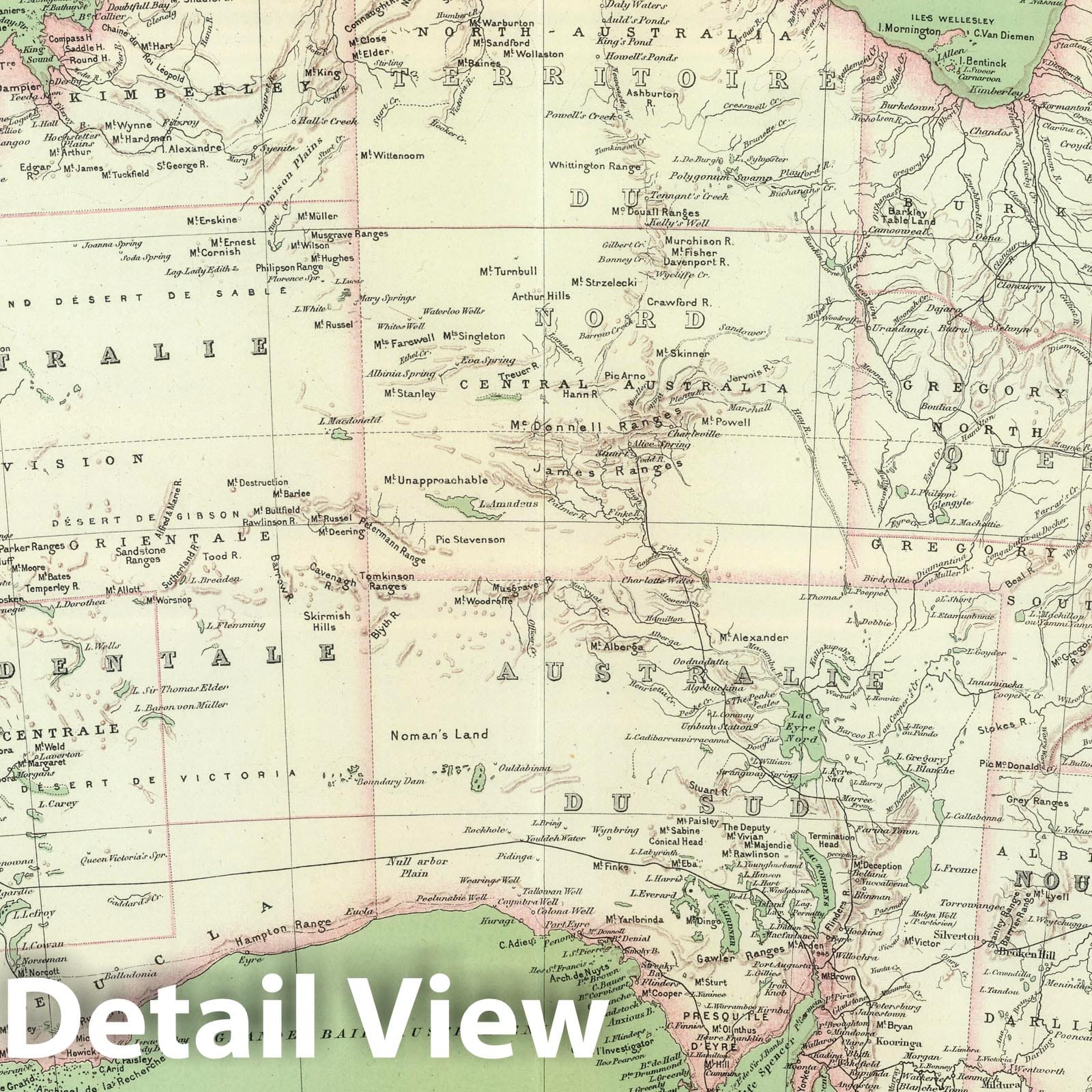 Historic Map : Australia, 1930 Australie. , Vintage Wall Art