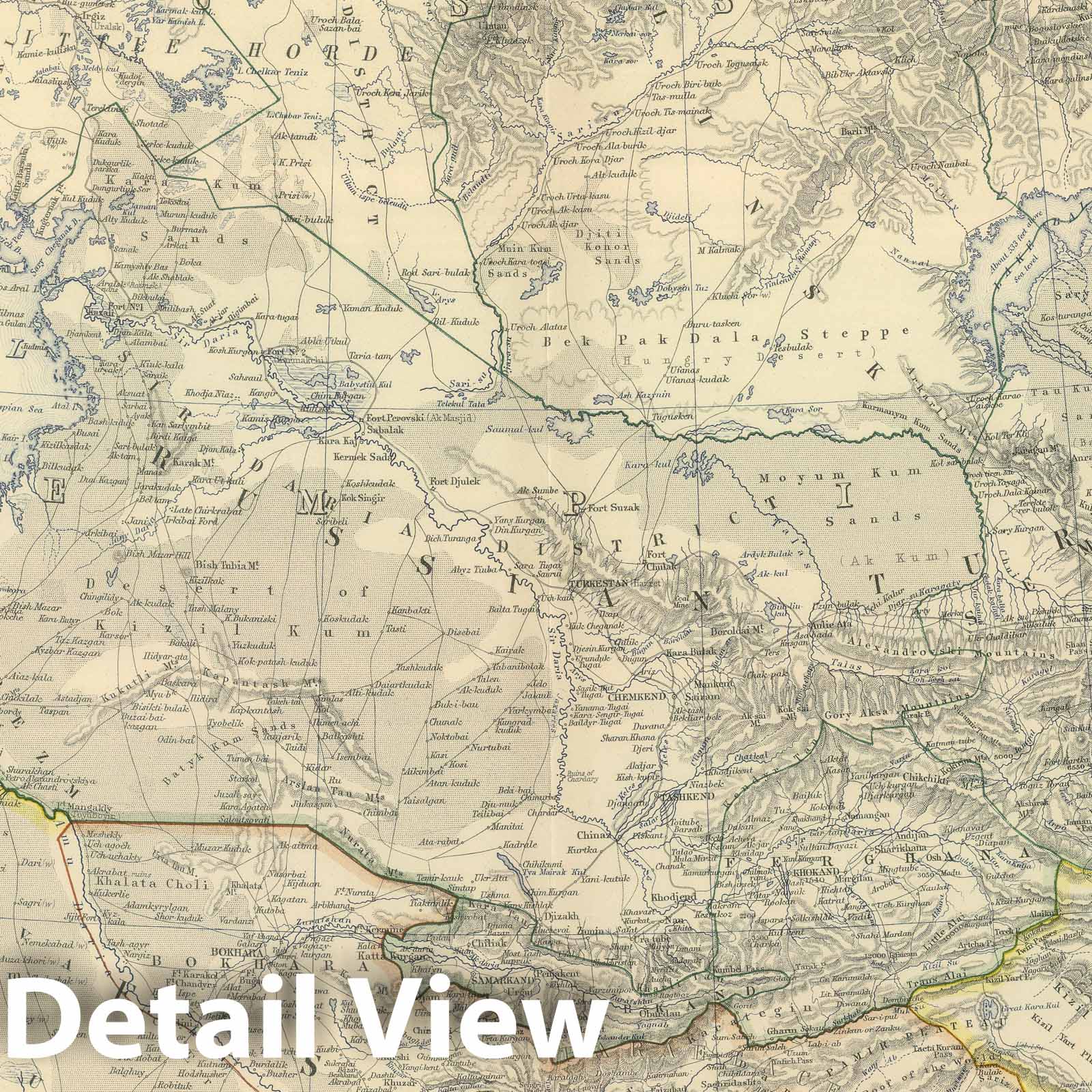Central Asia, 1879 - Historical Map Print from Keith Johnston's Atlas