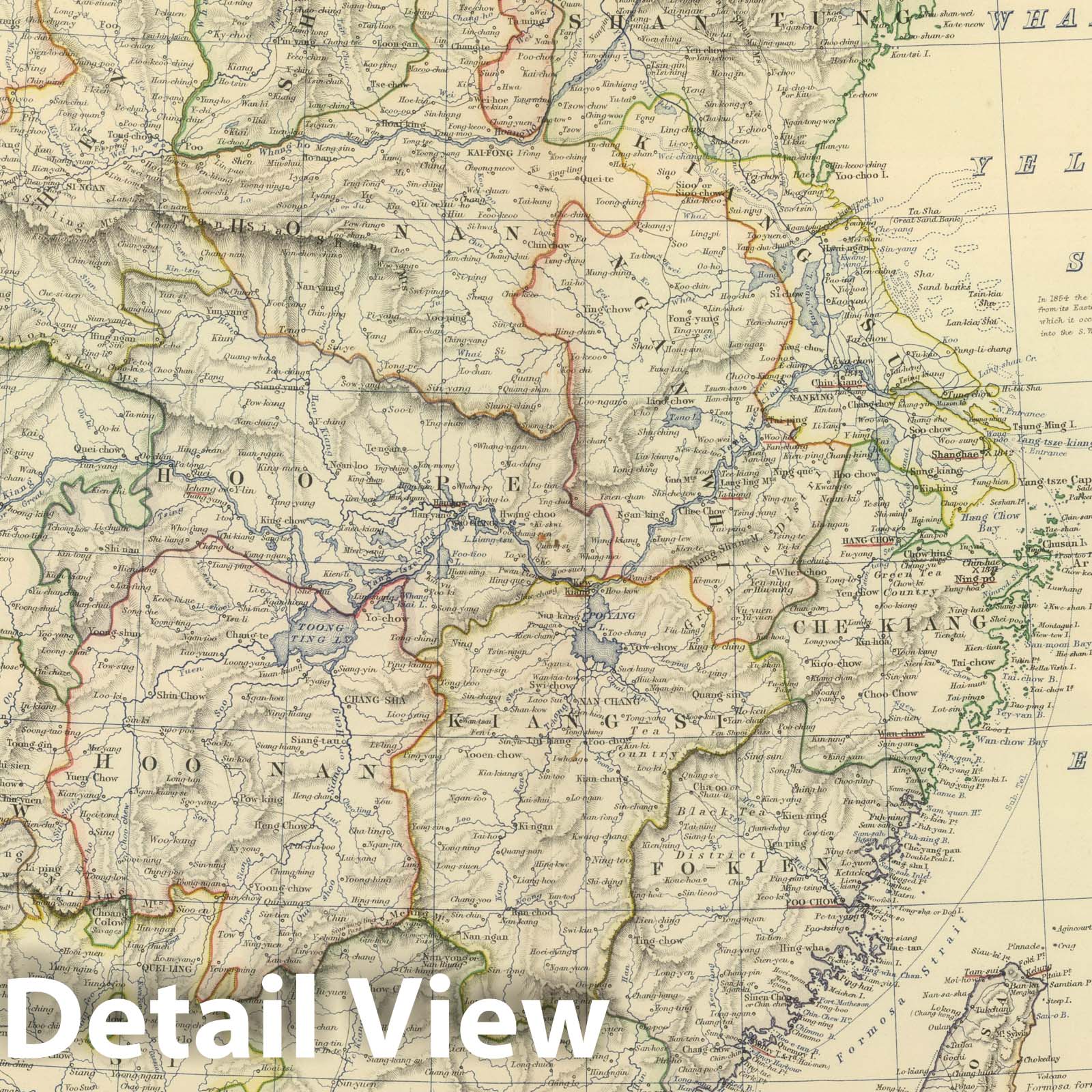 China and Japan, 1879 - Historical Map Print