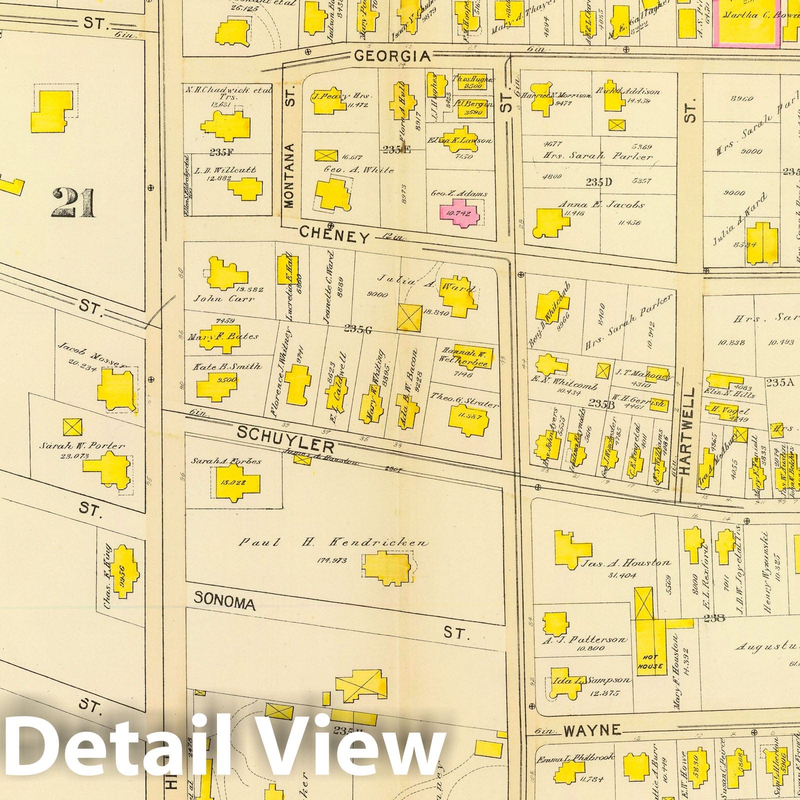 Boston, Wards 20 and 21 - Plate No. 39, 1895 - Historical Map Print
