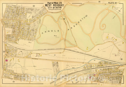 Historic Map : City Atlas - 1899 20. Ward 23 West Roxbury. - Vintage Wall Art