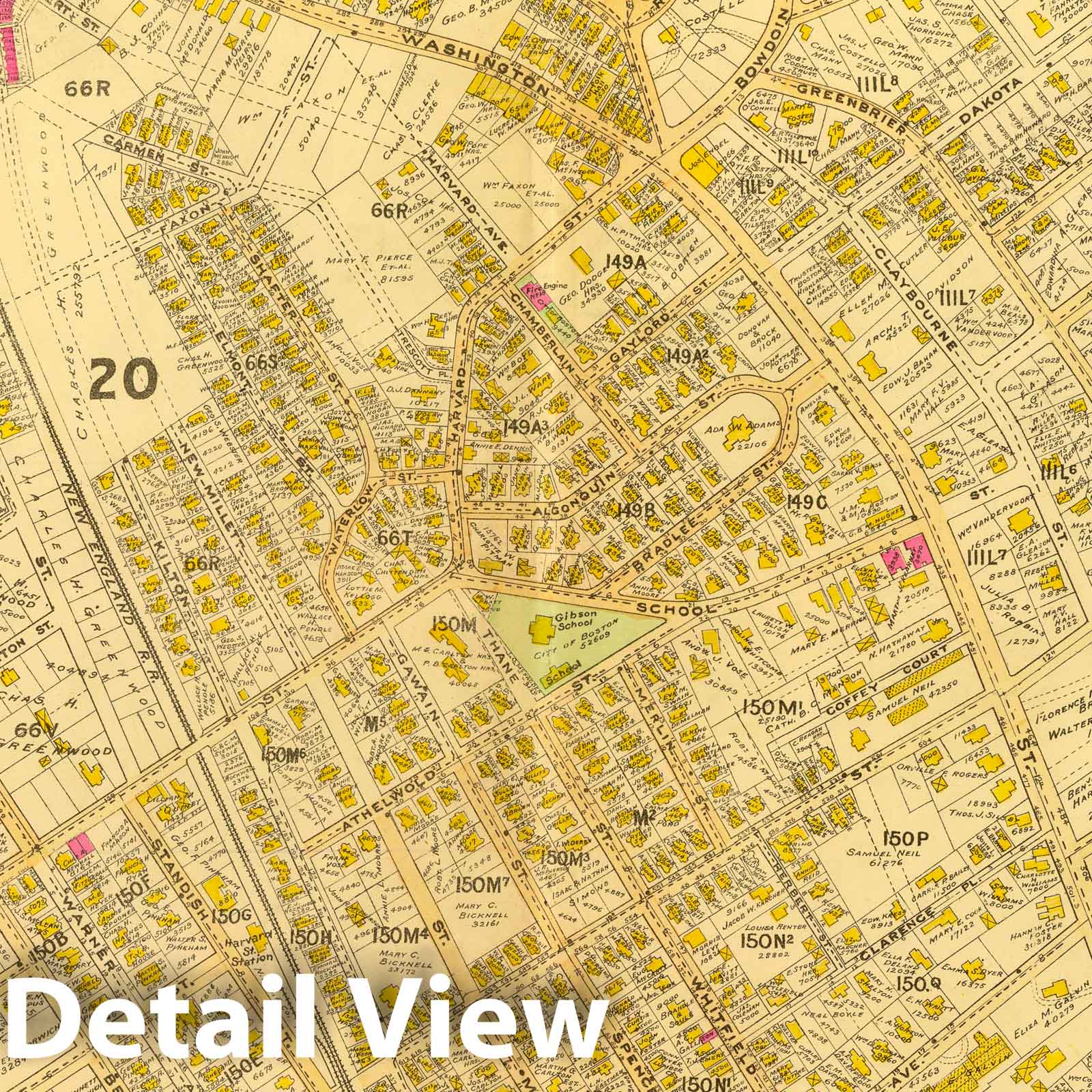 Dorchester, Boston, Massachusetts - Plate No. 5, 1899 - Historical Map Print