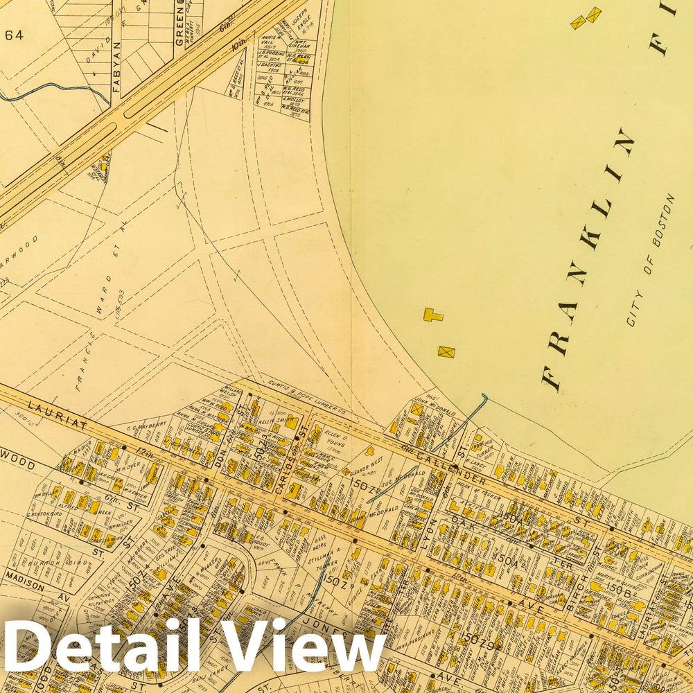 Historic Map : City Atlas - 1899 11. Ward 24 Dorchester. - Vintage Wall Art