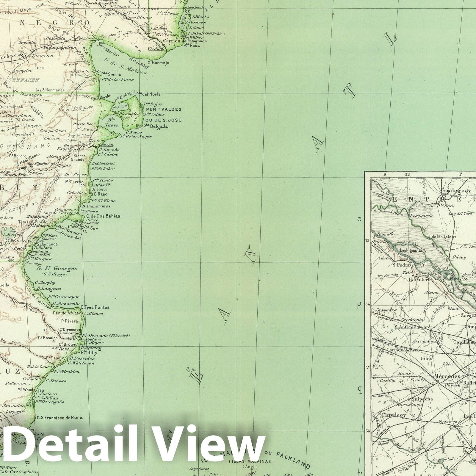 Chile and Argentina, Northern - Boundary Map, 1931 - Historical Map Print