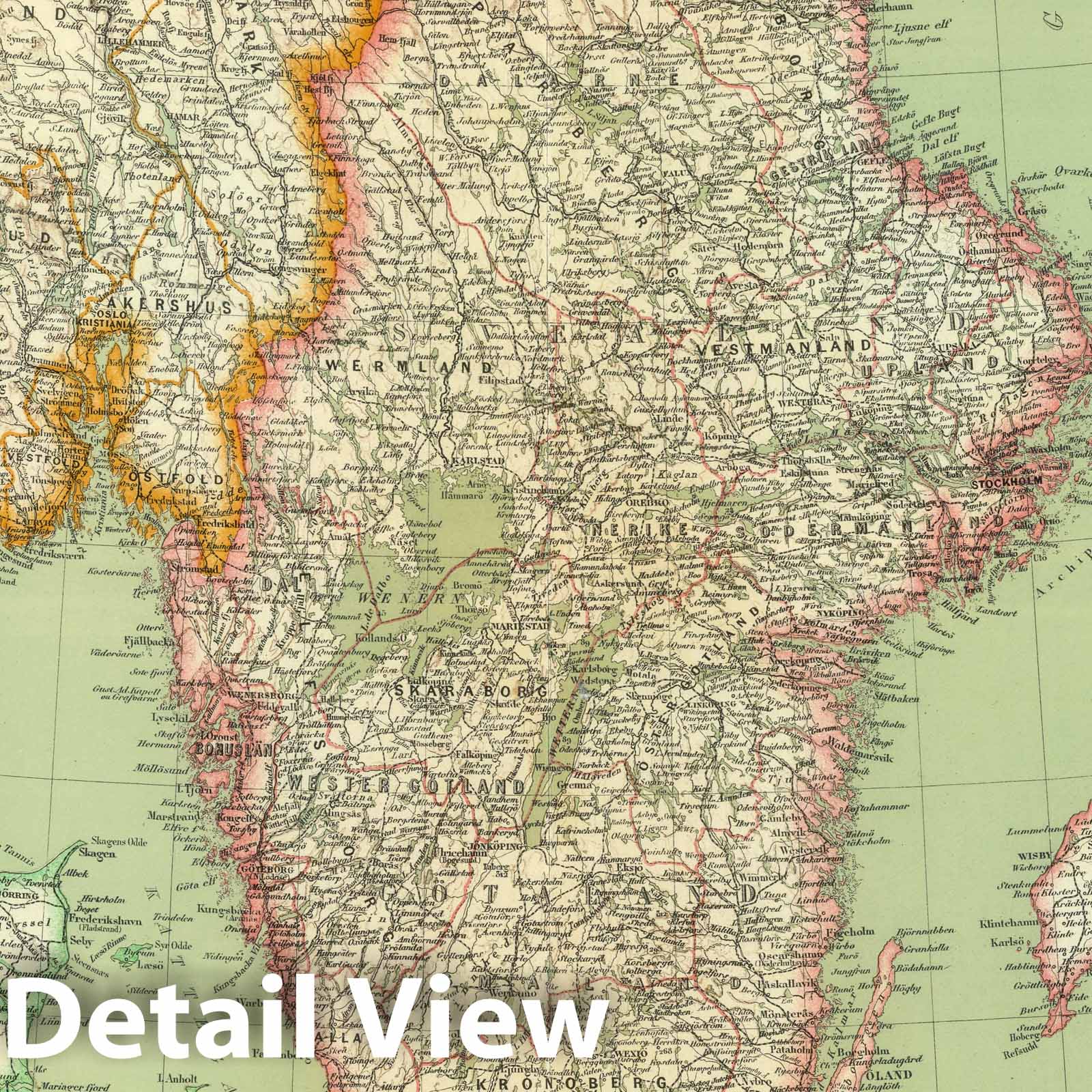 Scandinavia, 1930 - Historical Map Print