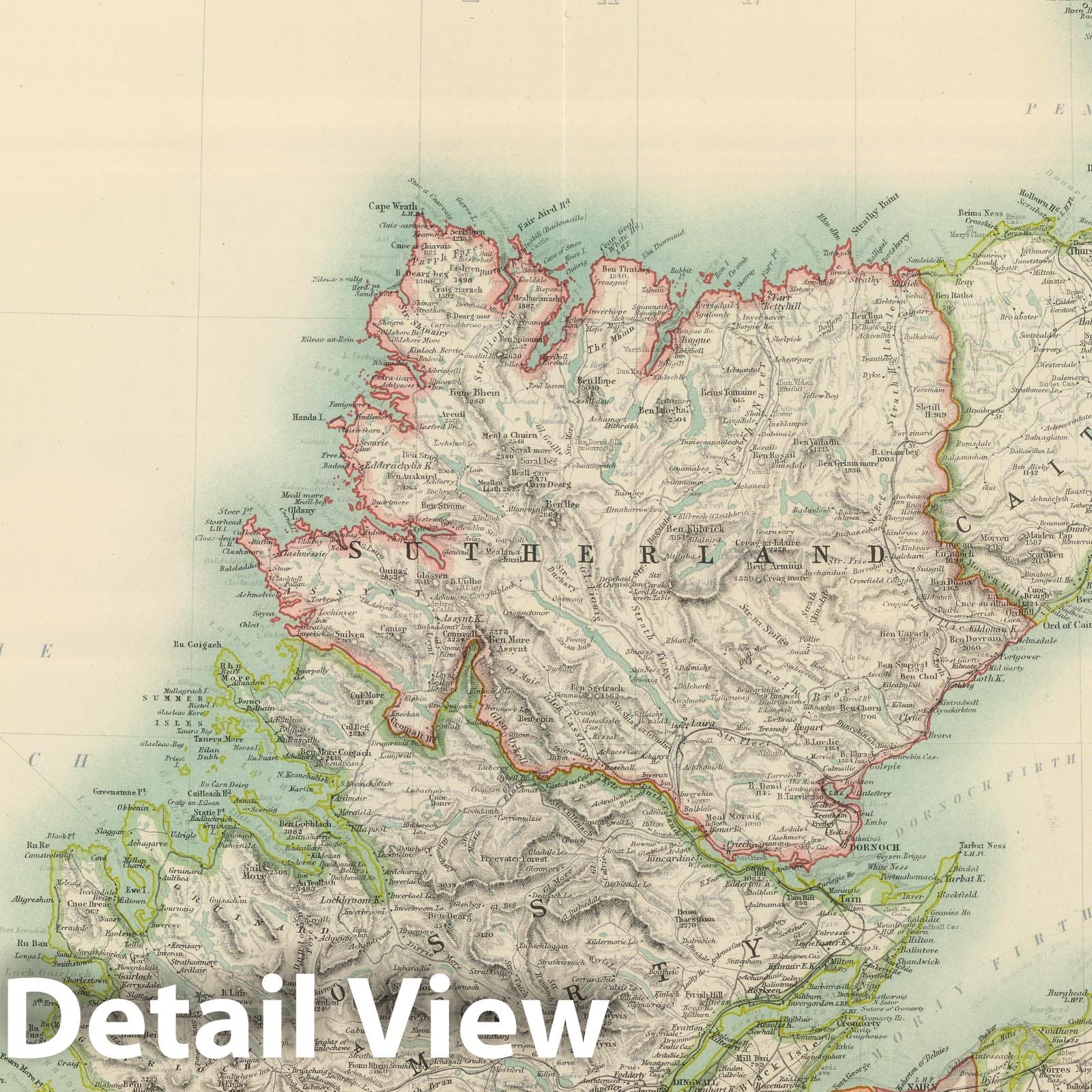 Scotland, Northern Sheet with Shetland Islands, Fair Island, and Foula Island, 1911 - Historical Map Print