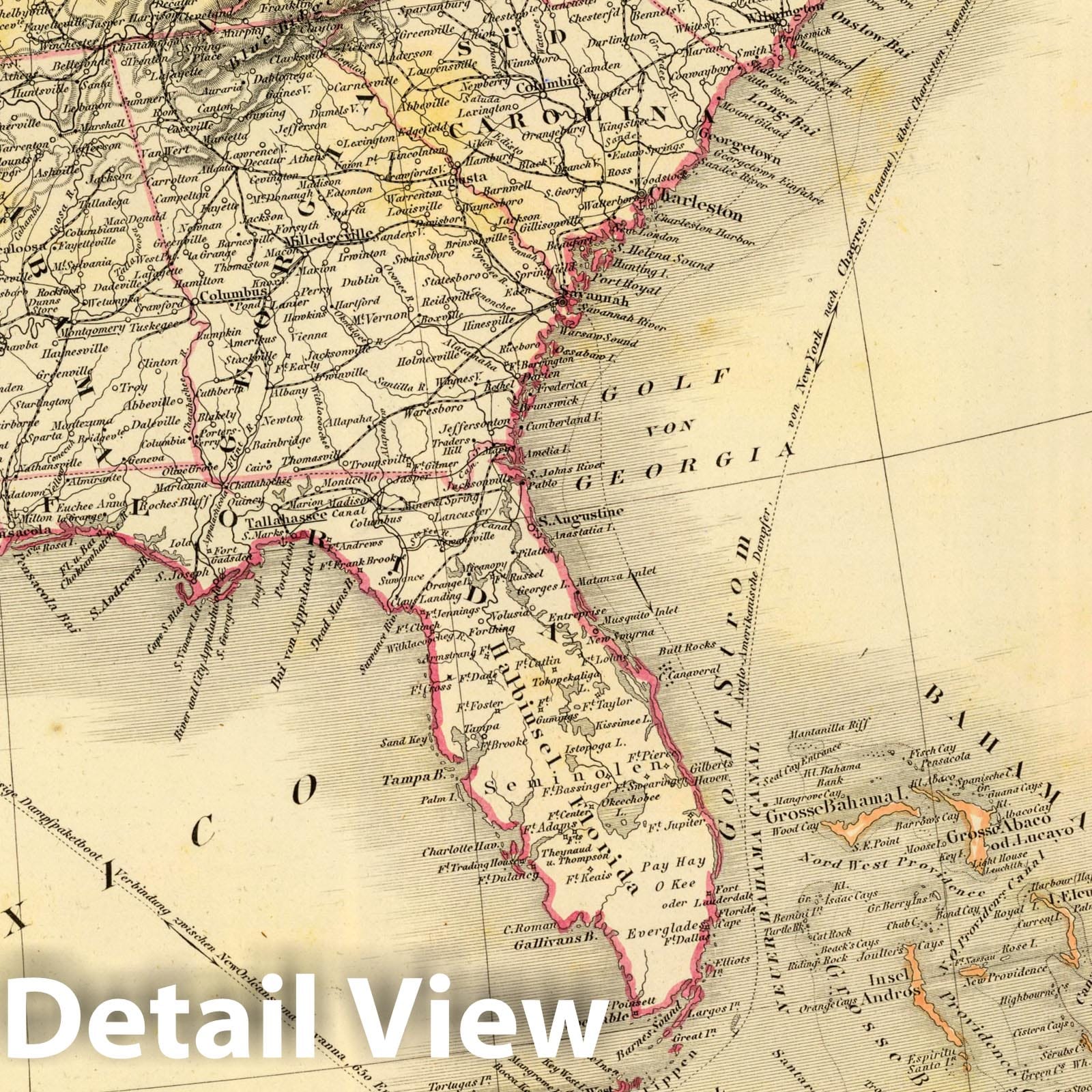 United States, Eastern Part, Mexico & Central America - 1865 Railroad Map