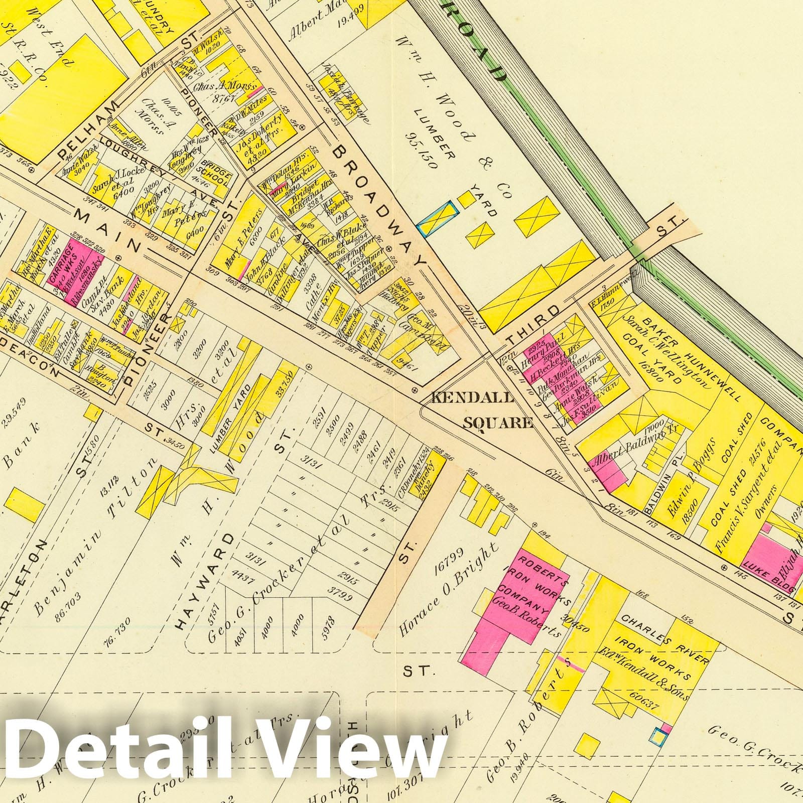 Ward 4, Cambridge, Massachusetts - Canal Map, 1903 - Historical Map Print