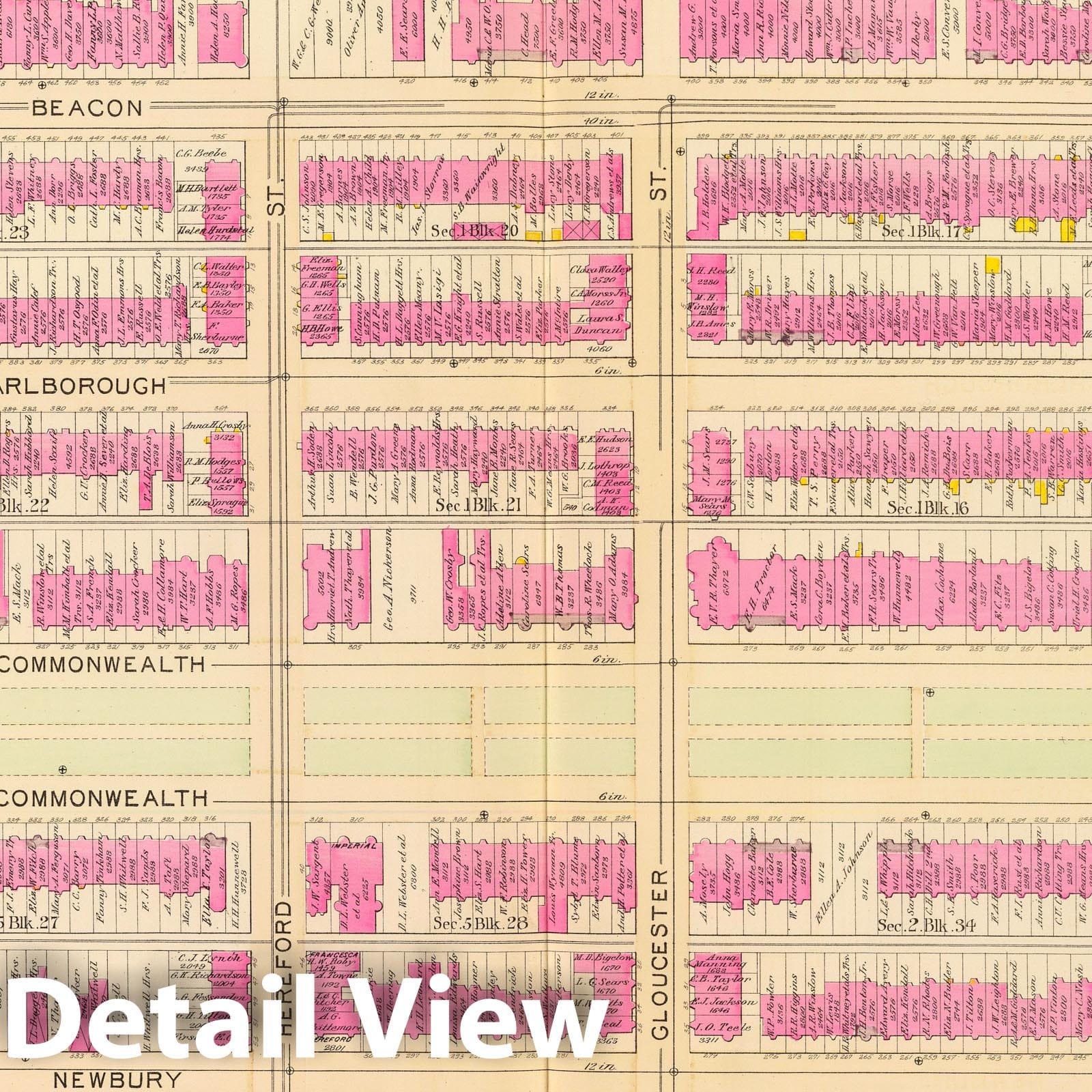 Boston Ward 11, 1895 - Bromley Atlas Historical Map Print