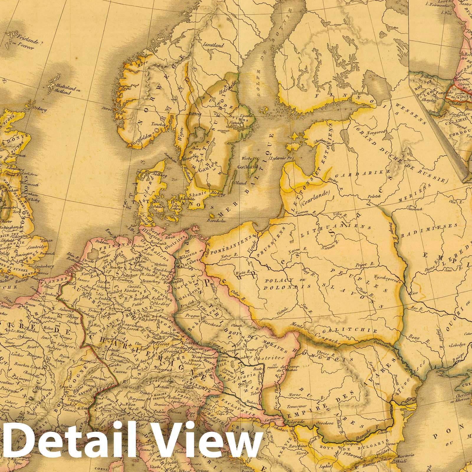 Europe under Charlemagne, 1826 - Historical Map Reproduction