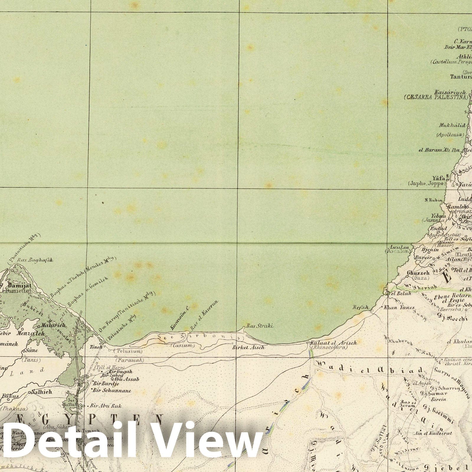 Syria, Sinai Peninsula, and Egypt, 1864 - Historical Map Print