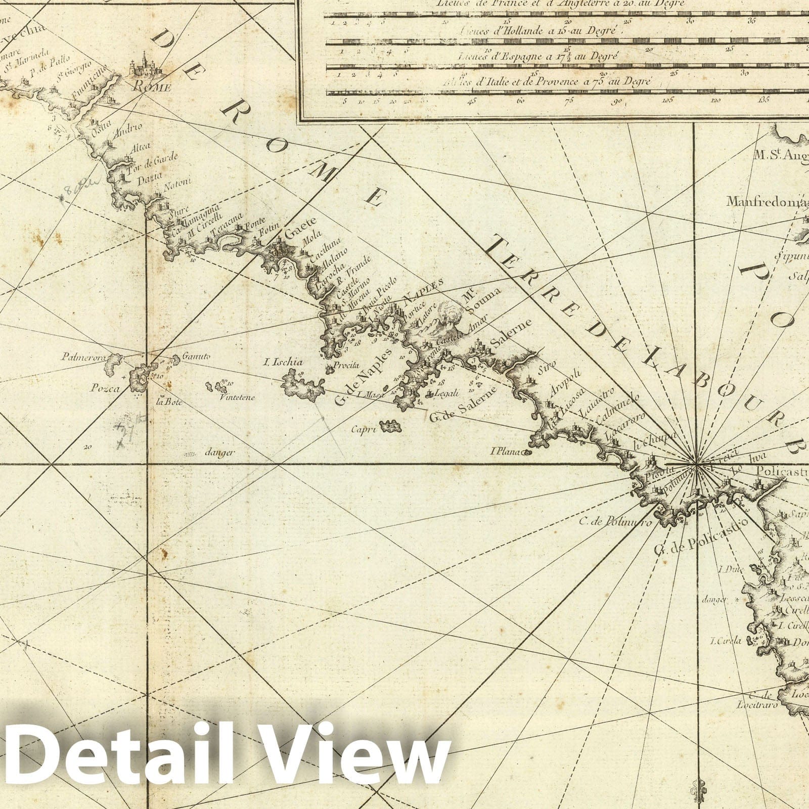 Central Mediterranean: Italy and Sicily - Nautical Chart - Plate No. IV, 1764