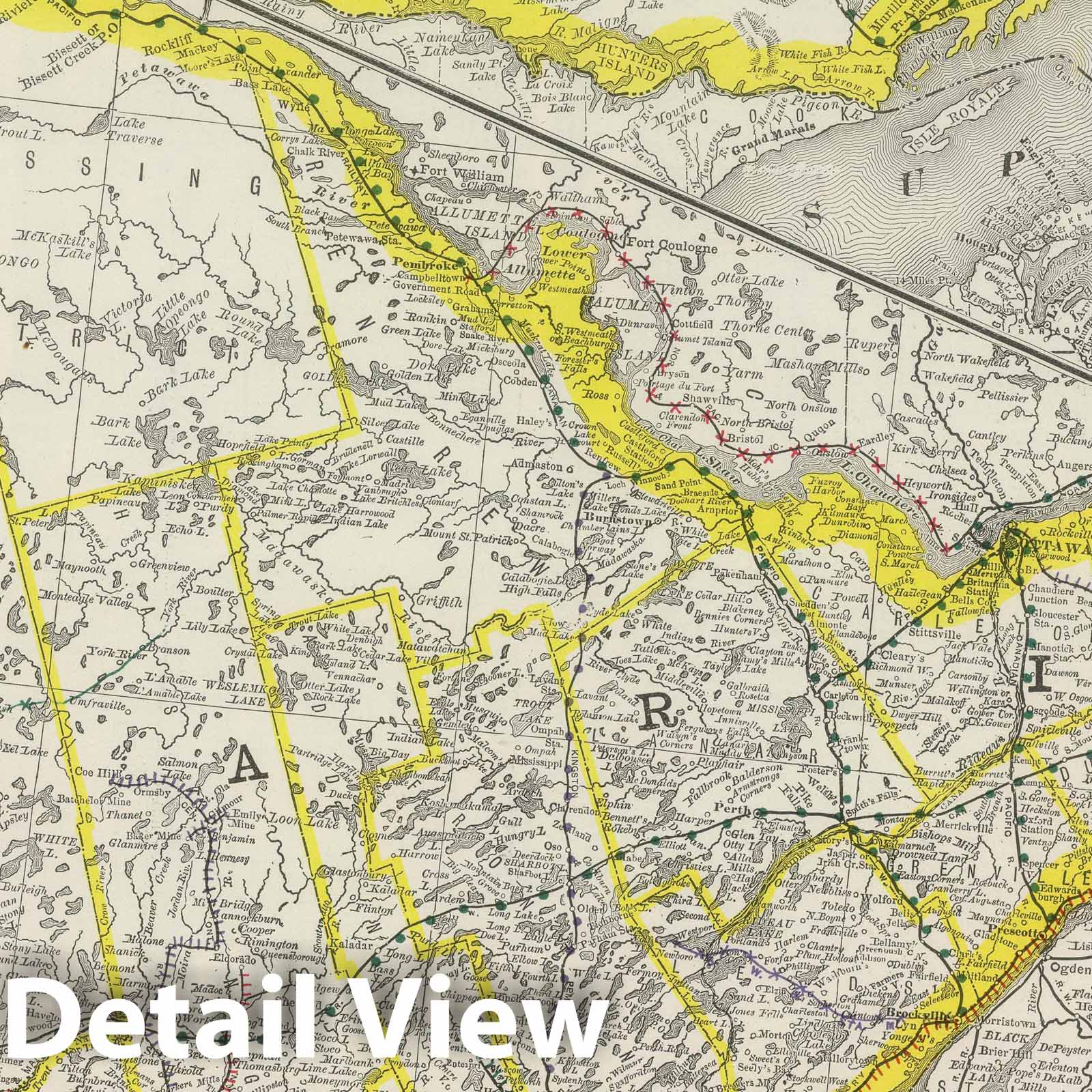 Ontario - No. 2, 1889 - Rand McNally Historical Map Print