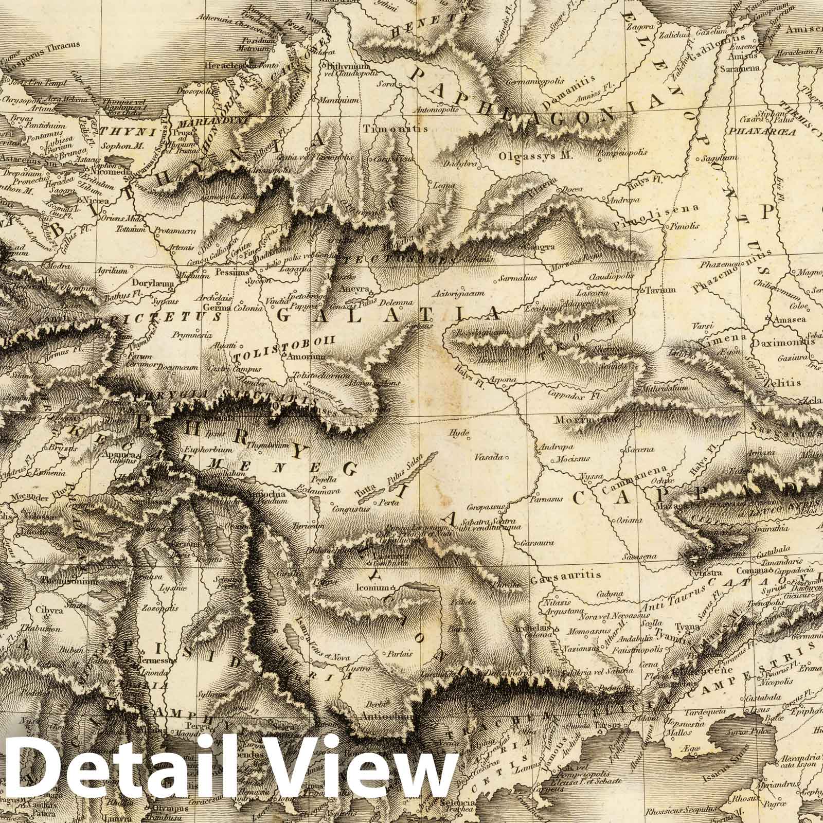 Asia Minor - River Map, 1814 - Historical Map Reproduction