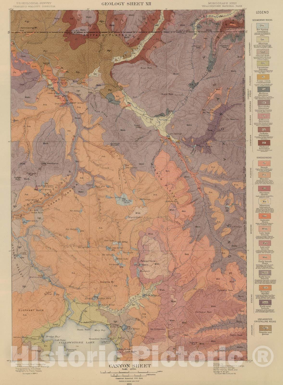 Historic Map : 1904 Canyon Sheet. v1 - Vintage Wall Art