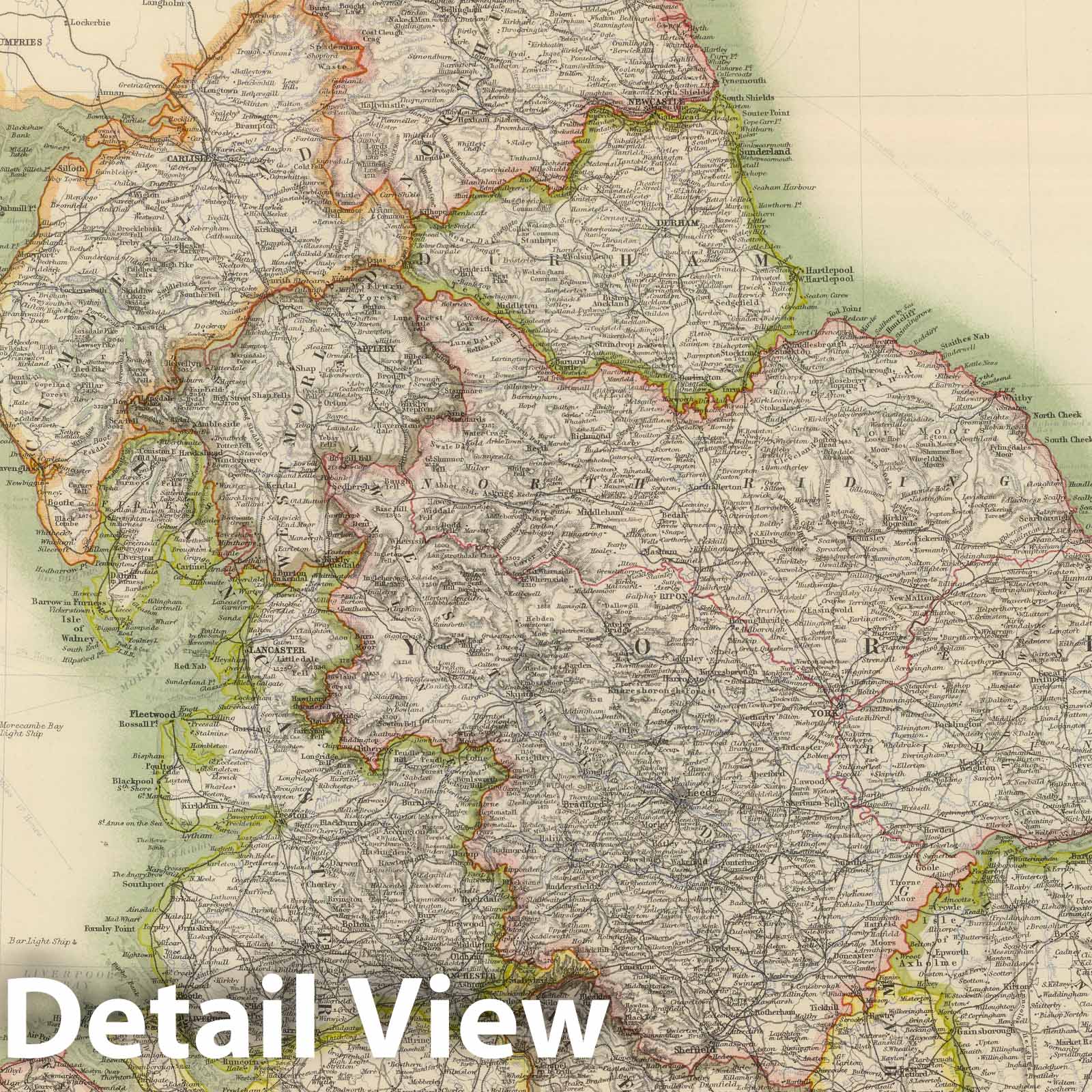 England and Wales, Northern Sheet, 1910 - Historical Map Print