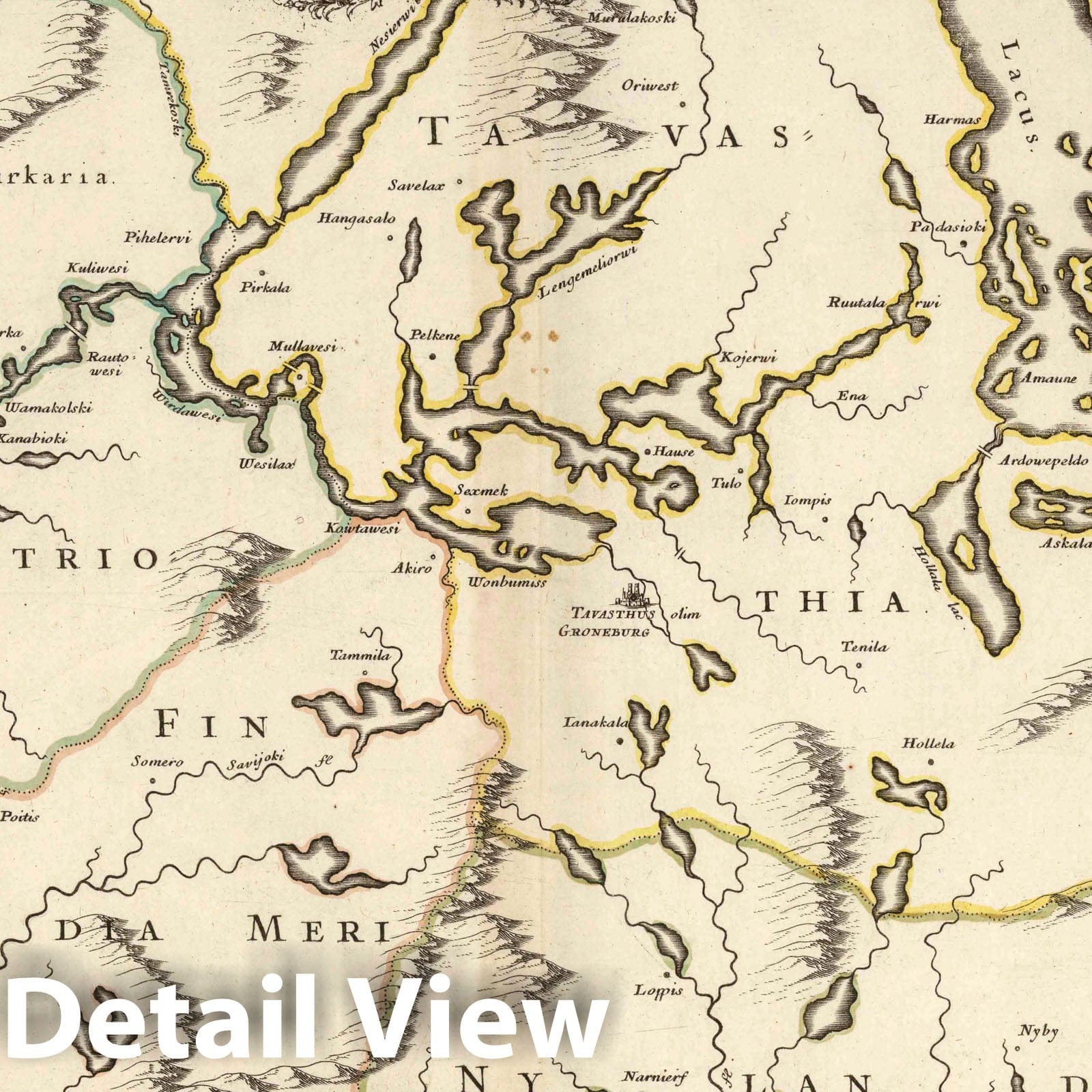 Finland, 1688 - Historical Map Print from Sanson's Atlas
