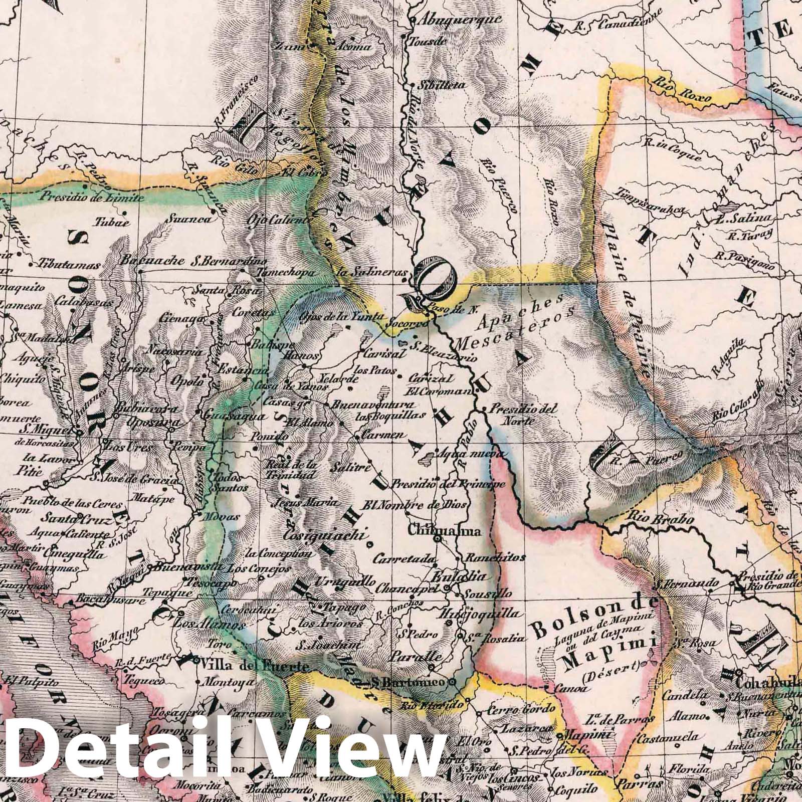 Mexico, 1834 - Historical Map Print