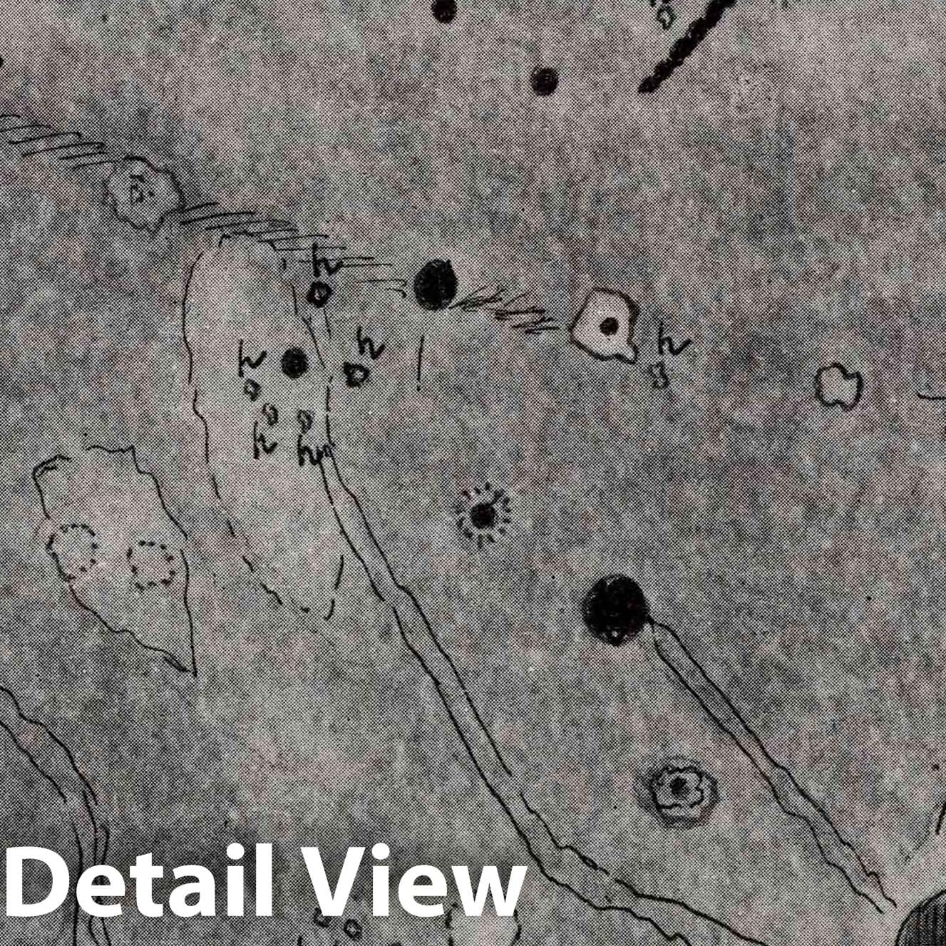 Mare Tranquillitatis - Moon Map, 1912 - Historical Lunar Atlas Print