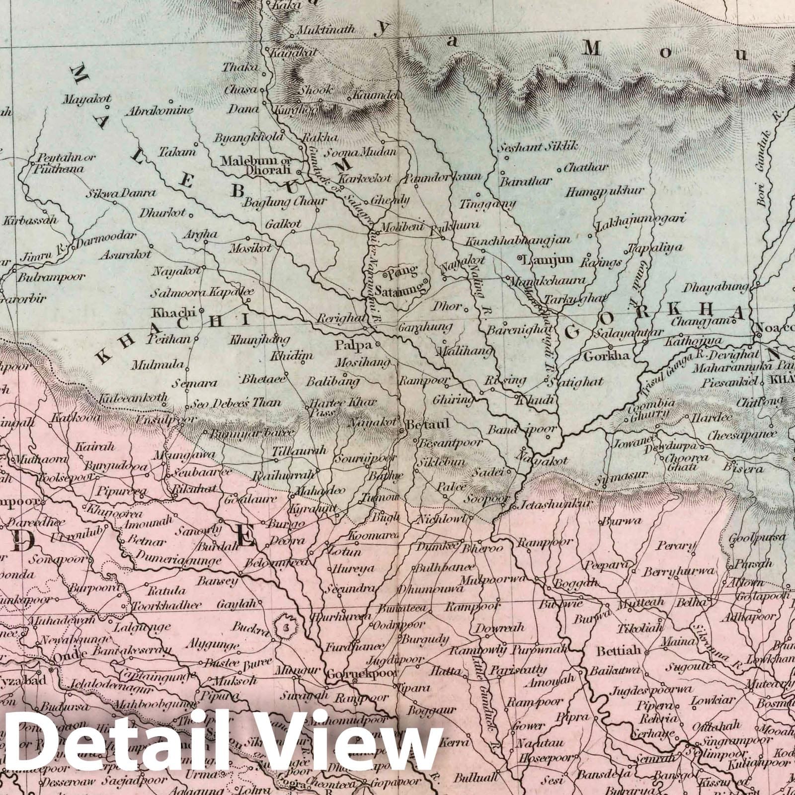 India X - Railroad Map, 1856 - Historical Map Reproduction