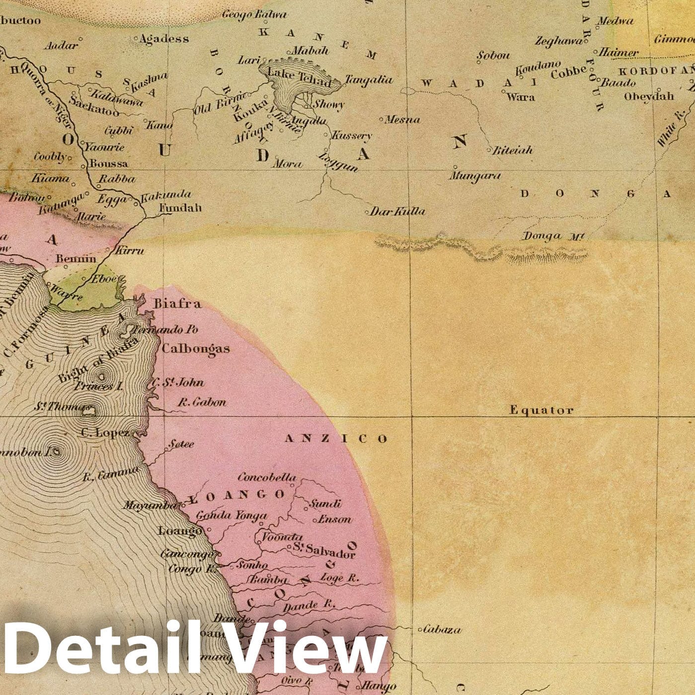 Africa, 1841 - Historical Map Print from Goodrich's General Atlas