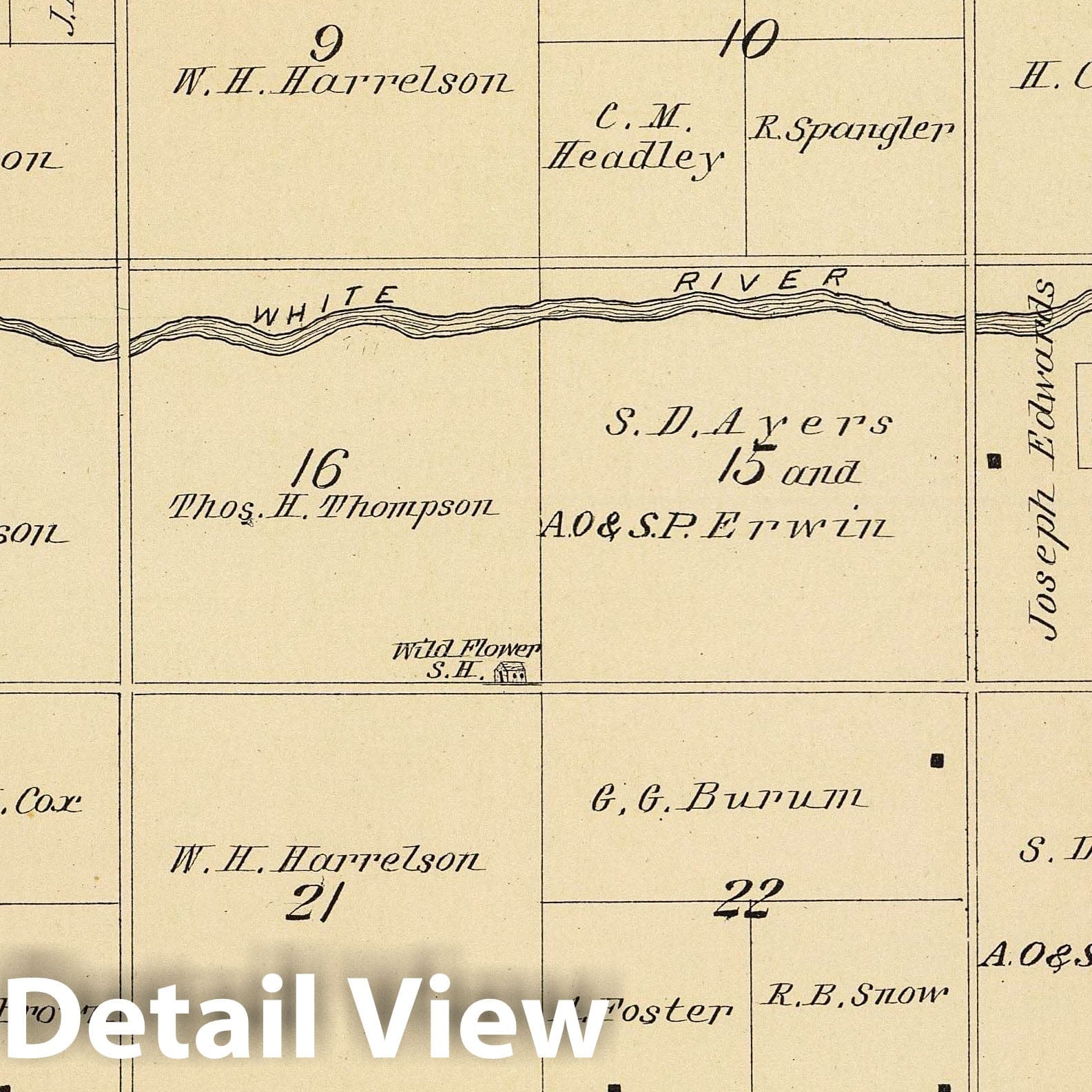 Township 24 South, Range 26 East, Tulare County, California - 1892 Survey Map