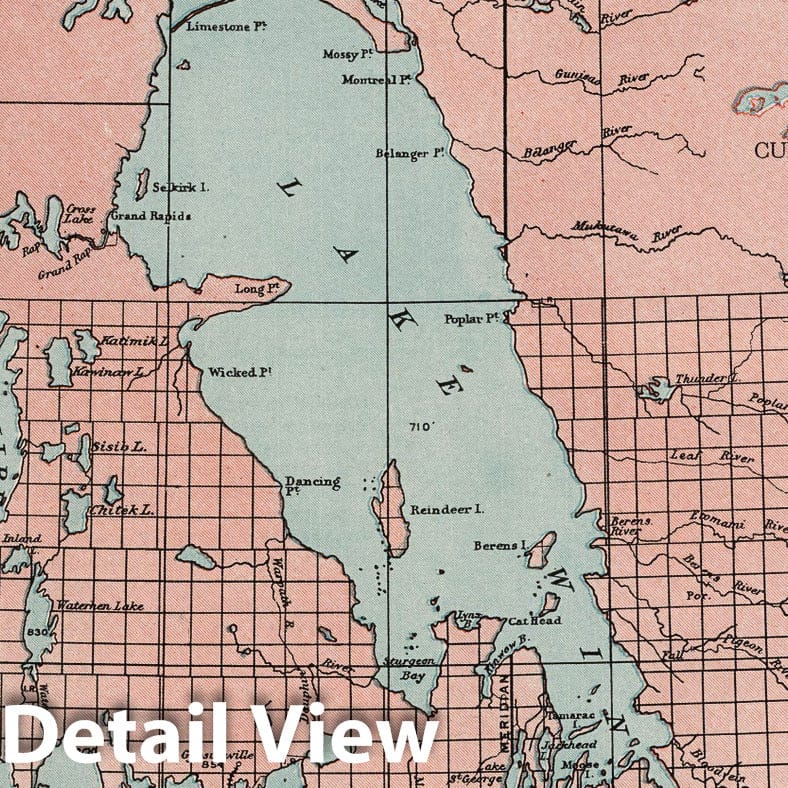 Manitoba 1925 Historical Map Print - Vintage Atlas Reproduction