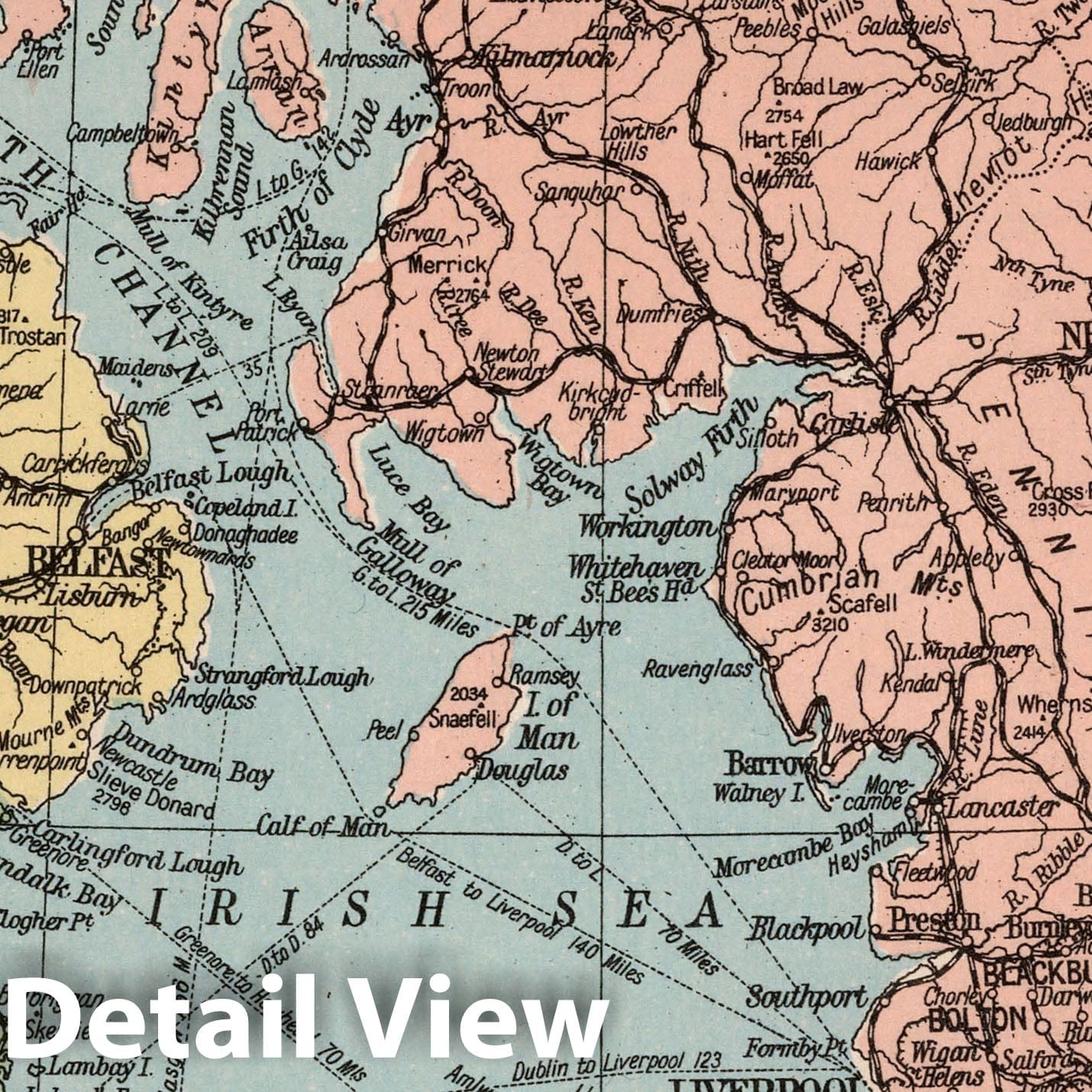 Great Britain and Ireland with Shetland and Orkney Islands - Railroad Map, 1935