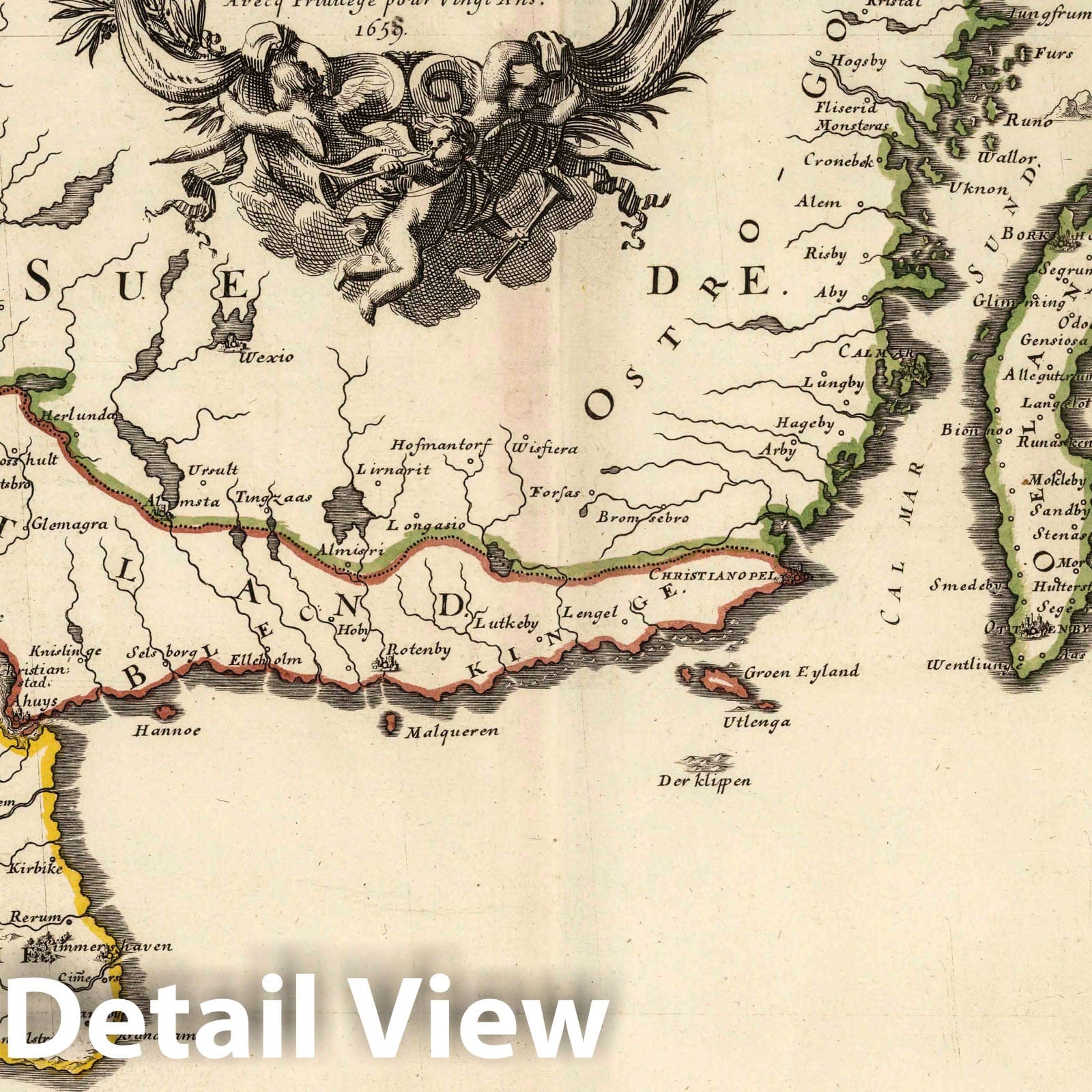 South Gotland, Sweden, 1658 - Historical Map Print