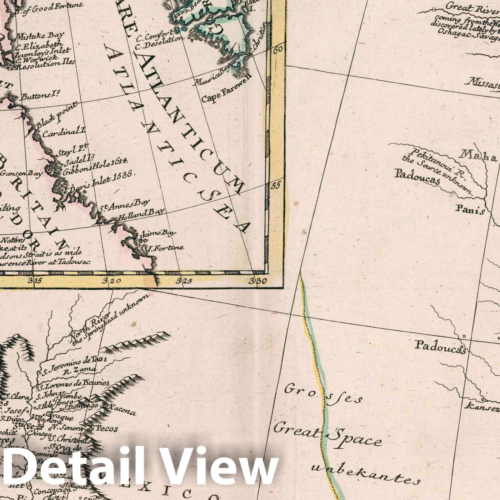 North America, Part 1 - Greenland to New Mexico, 1753 - Historical Map Print