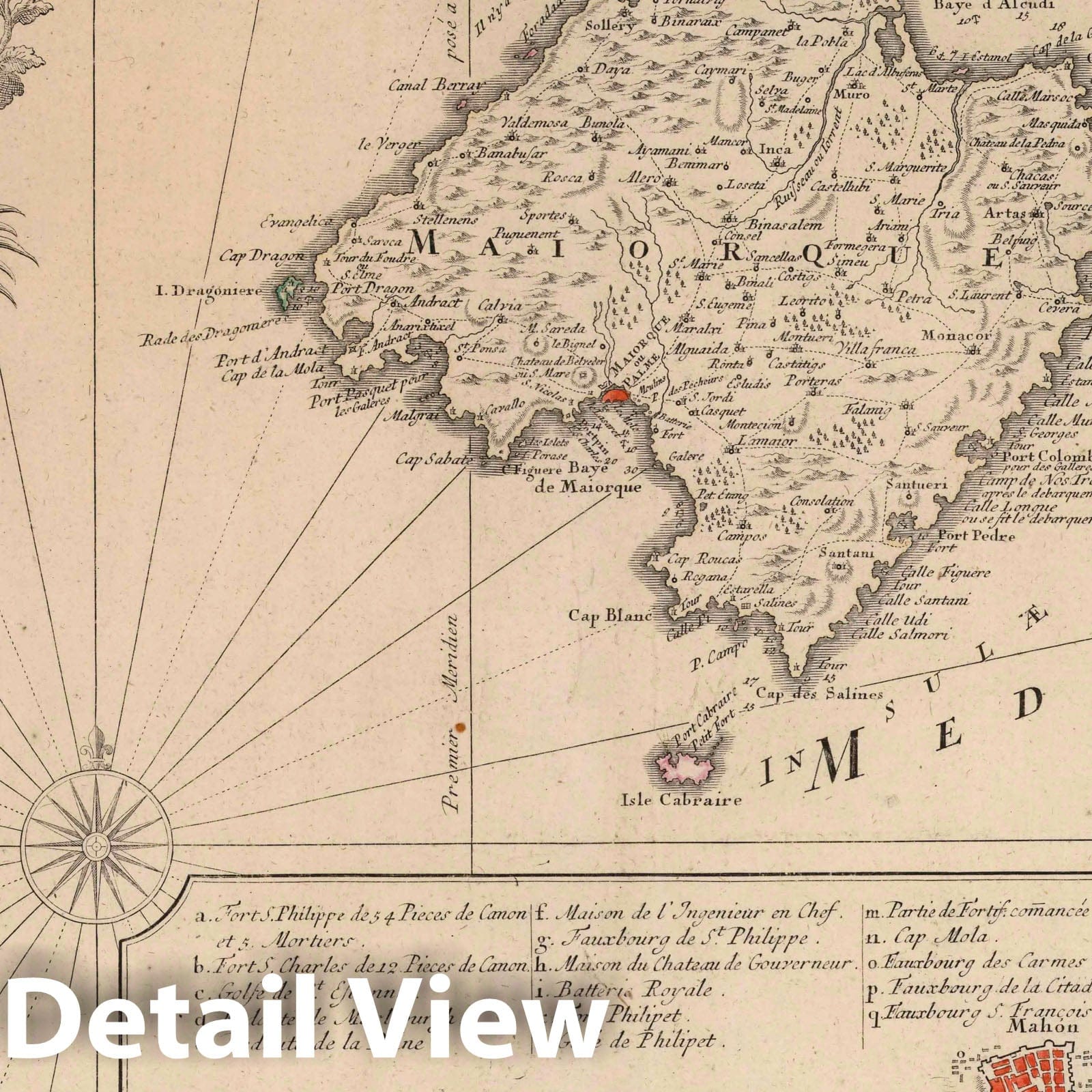 Majorca, Minorca, and Ibiza, 1750 - Historical Map Print