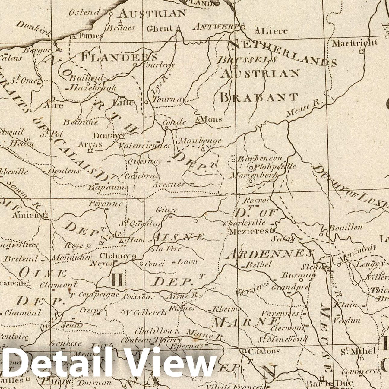 France, 1811 - Historical Map Print from Carey's General Atlas