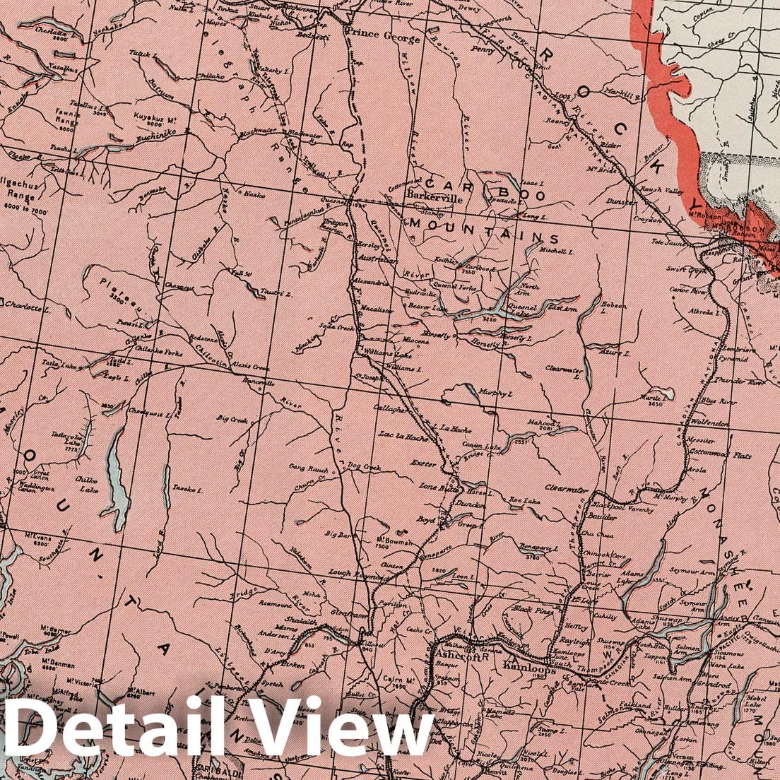 British Columbia, 1925 - Historical Map Print