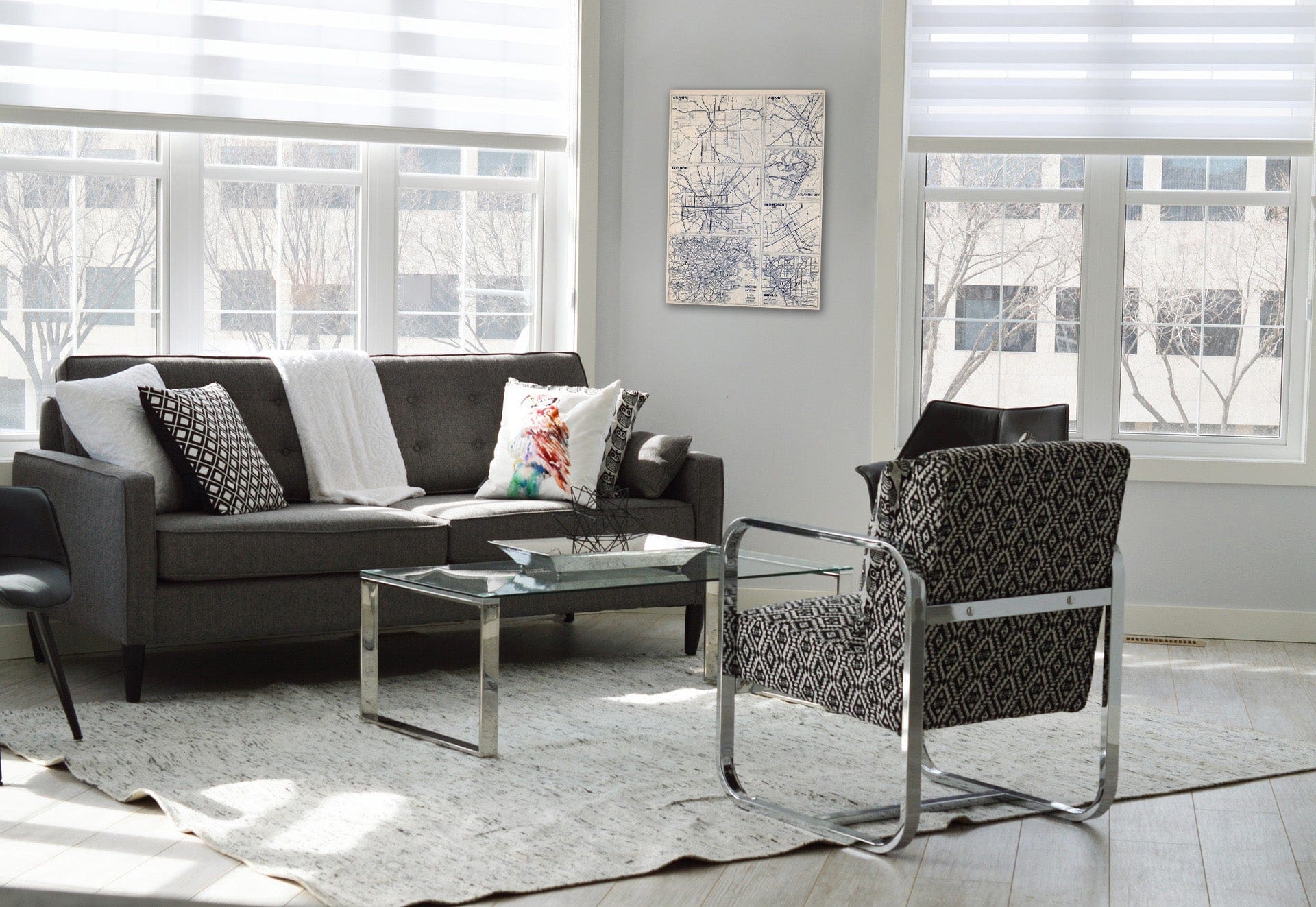 Historic Map : National Atlas - 1940 City Maps, - Vintage Wall Art