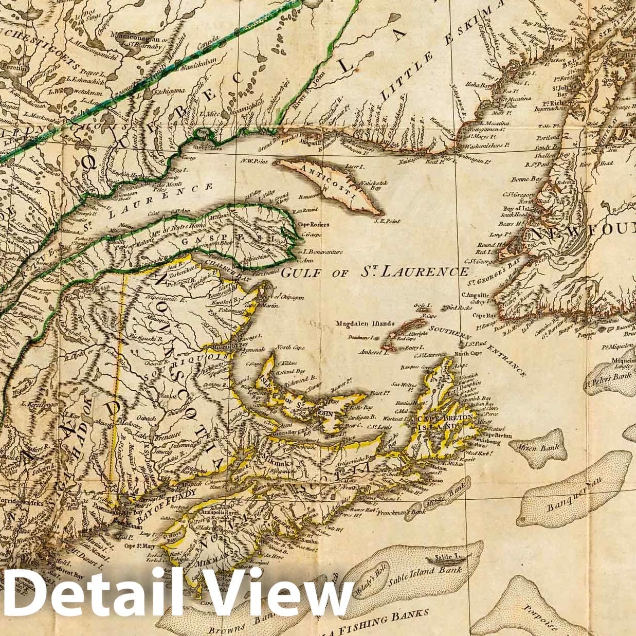 American Revolution: Quebec, Newfoundland, Nova Scotia, New England, New York - Military Map, 1776