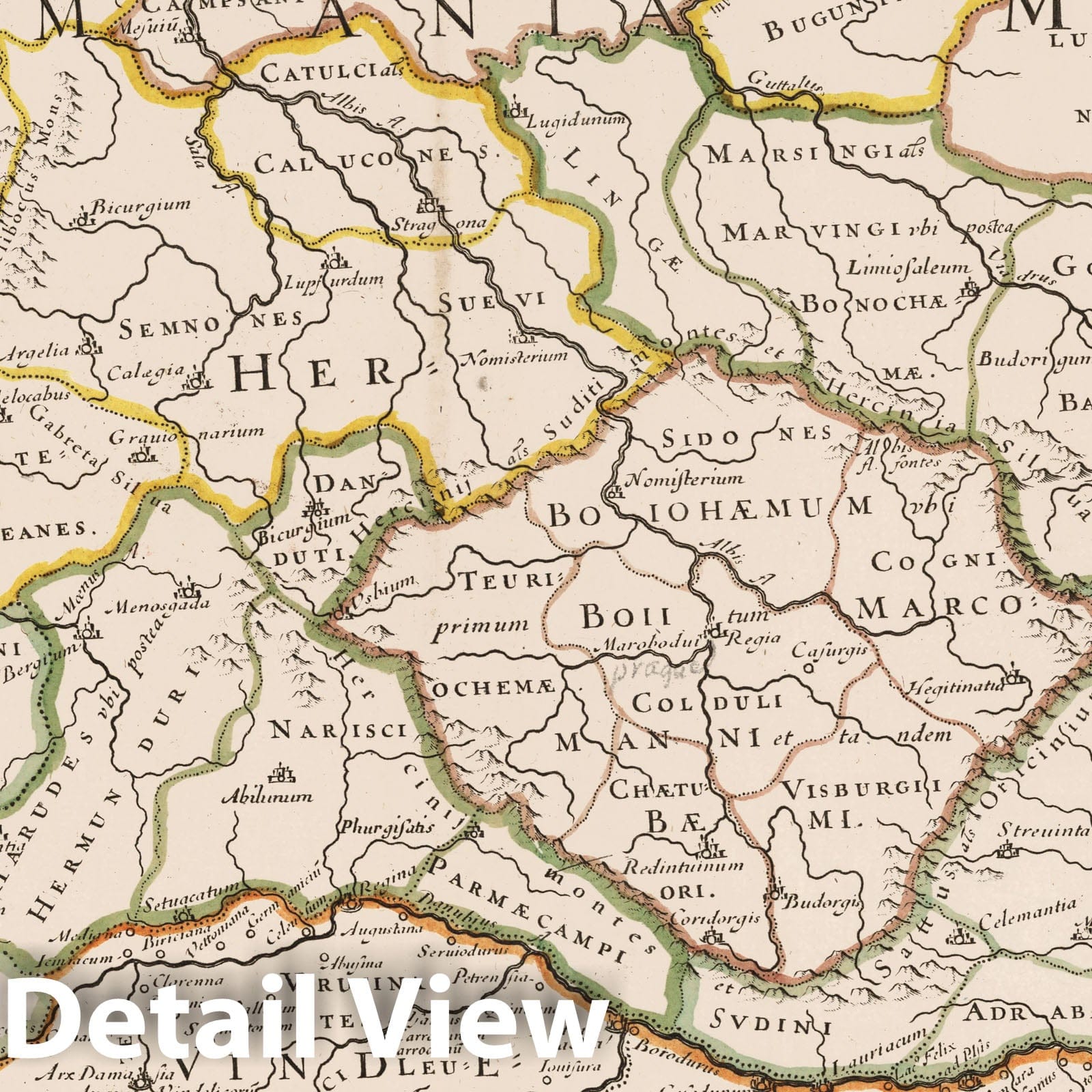 Ancient Germany, 1703 - Historical Map Print