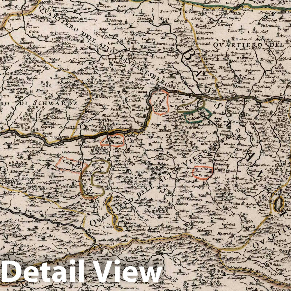 Historic Map : 1684 Arciducato d'Austria - Vintage Wall Art