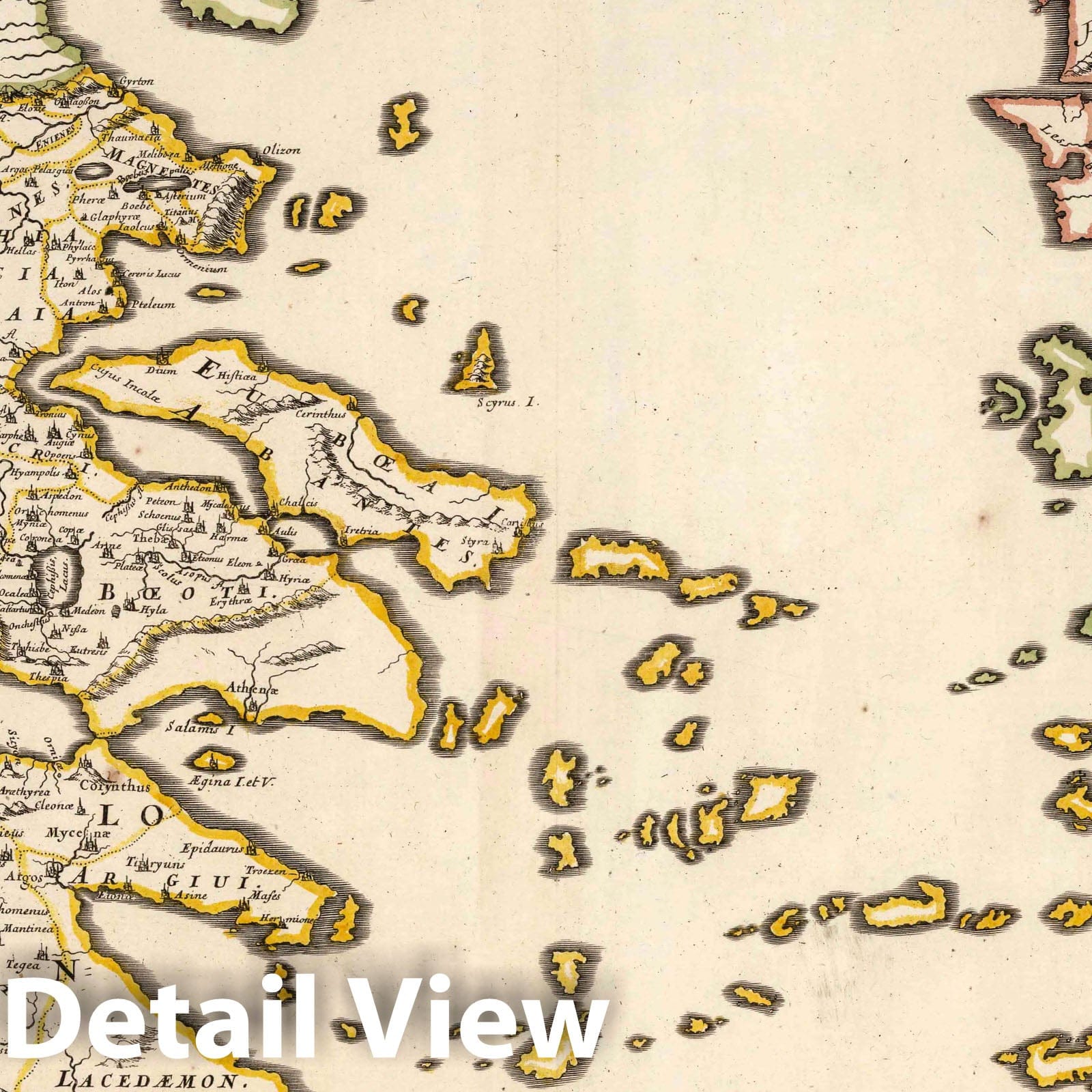 Federal Greece, 1666 - Historical Map Print