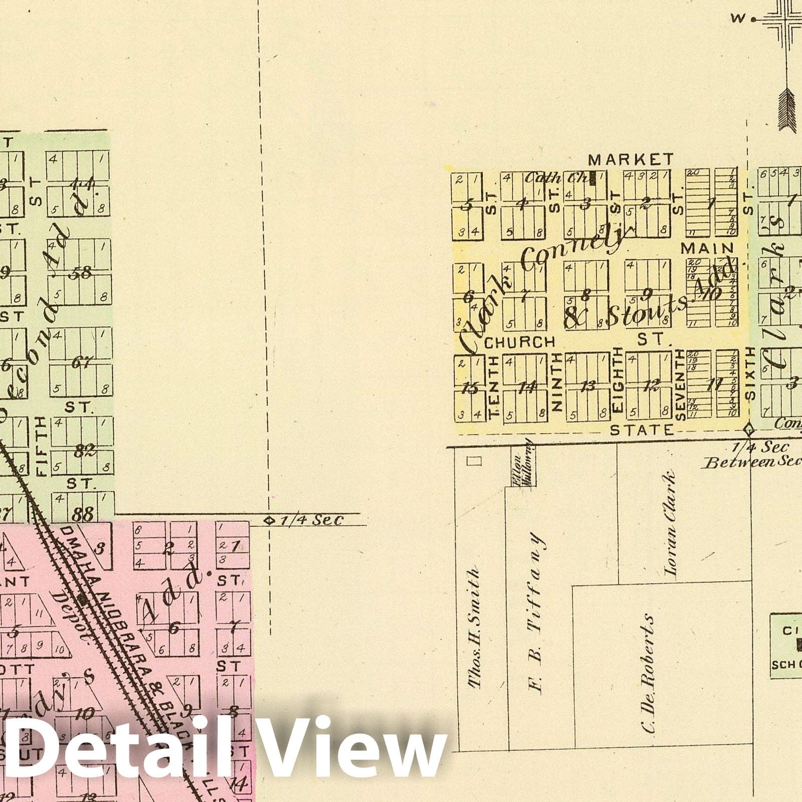 Saint Edward and Albion, Boone County, Nebraska - Railroad Map, 1885
